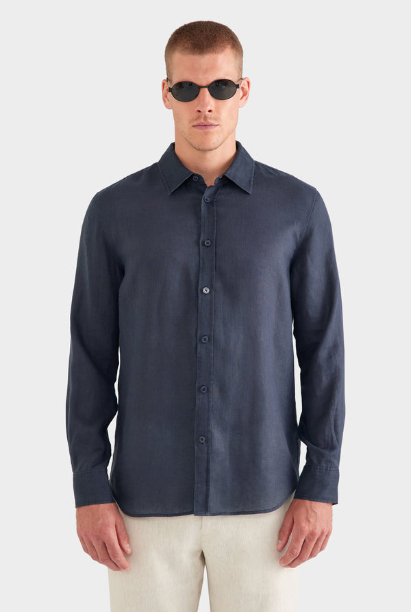 Linen Shirt - Navy