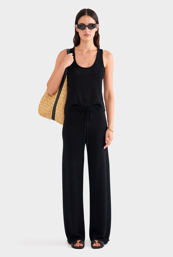 Tencel Silk Knit Pant - Black