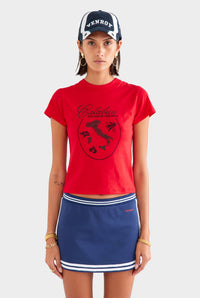 Lightweight Cotton Baby Tee - Red/Toe Of The Boot