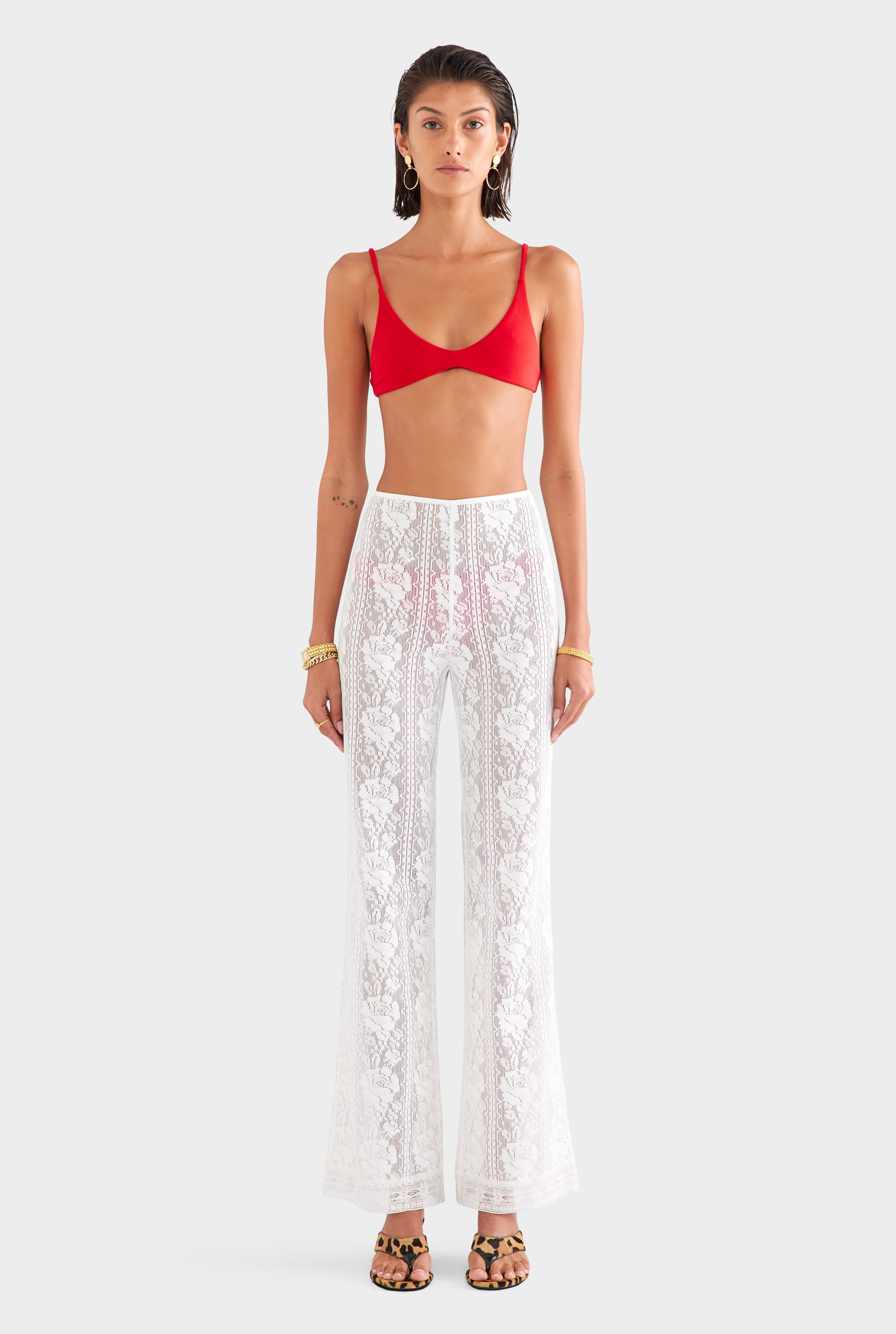 Cotton Lace Pant - Off White