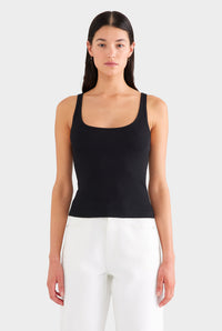 Rib Jersey Tank - Black