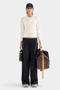 Dropshoulder Cashmere Cardigan - Off White