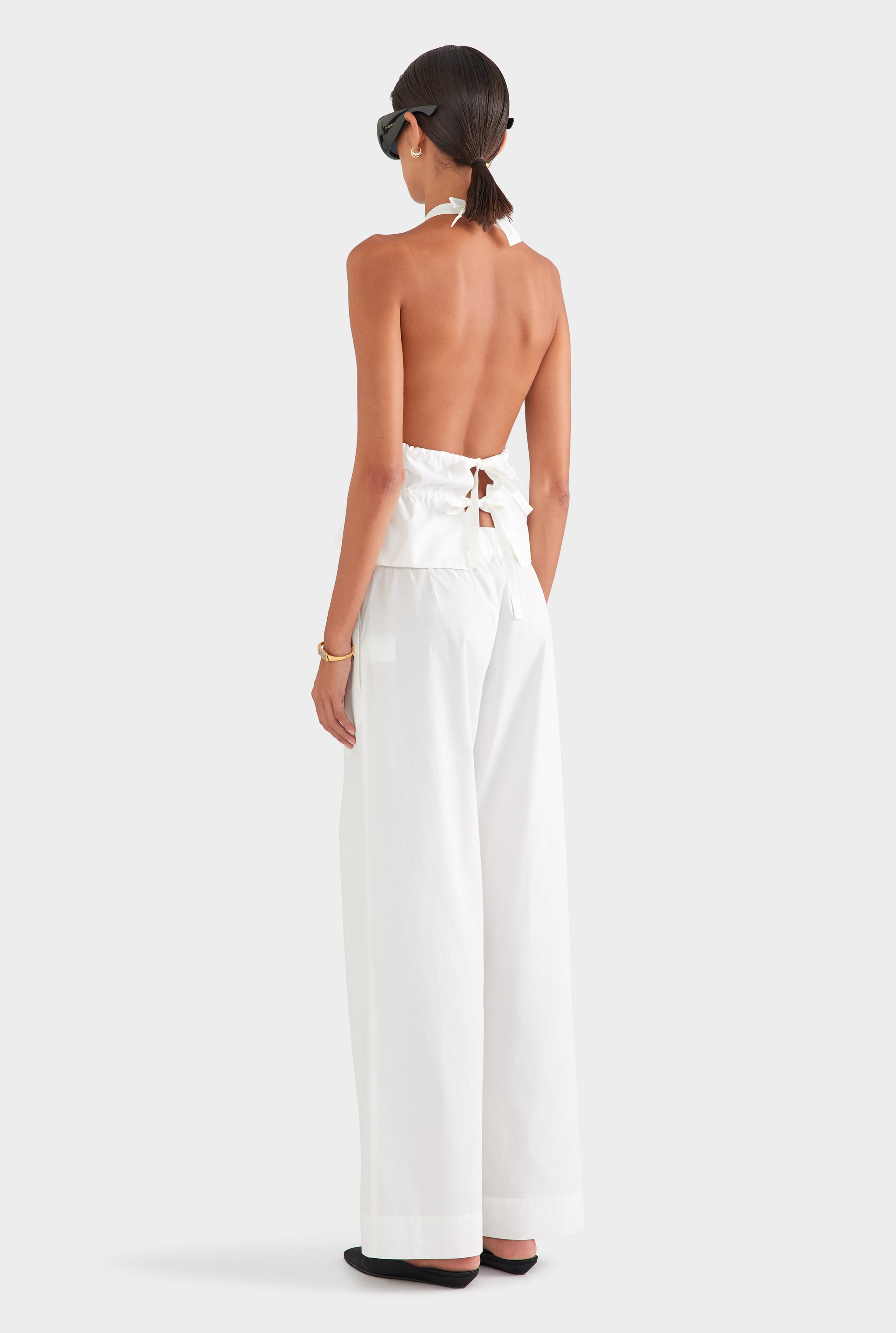 Heavy Cotton Poplin Pant - White