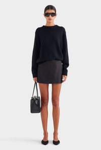 Oversized Wool Cashmere Sweater - Black