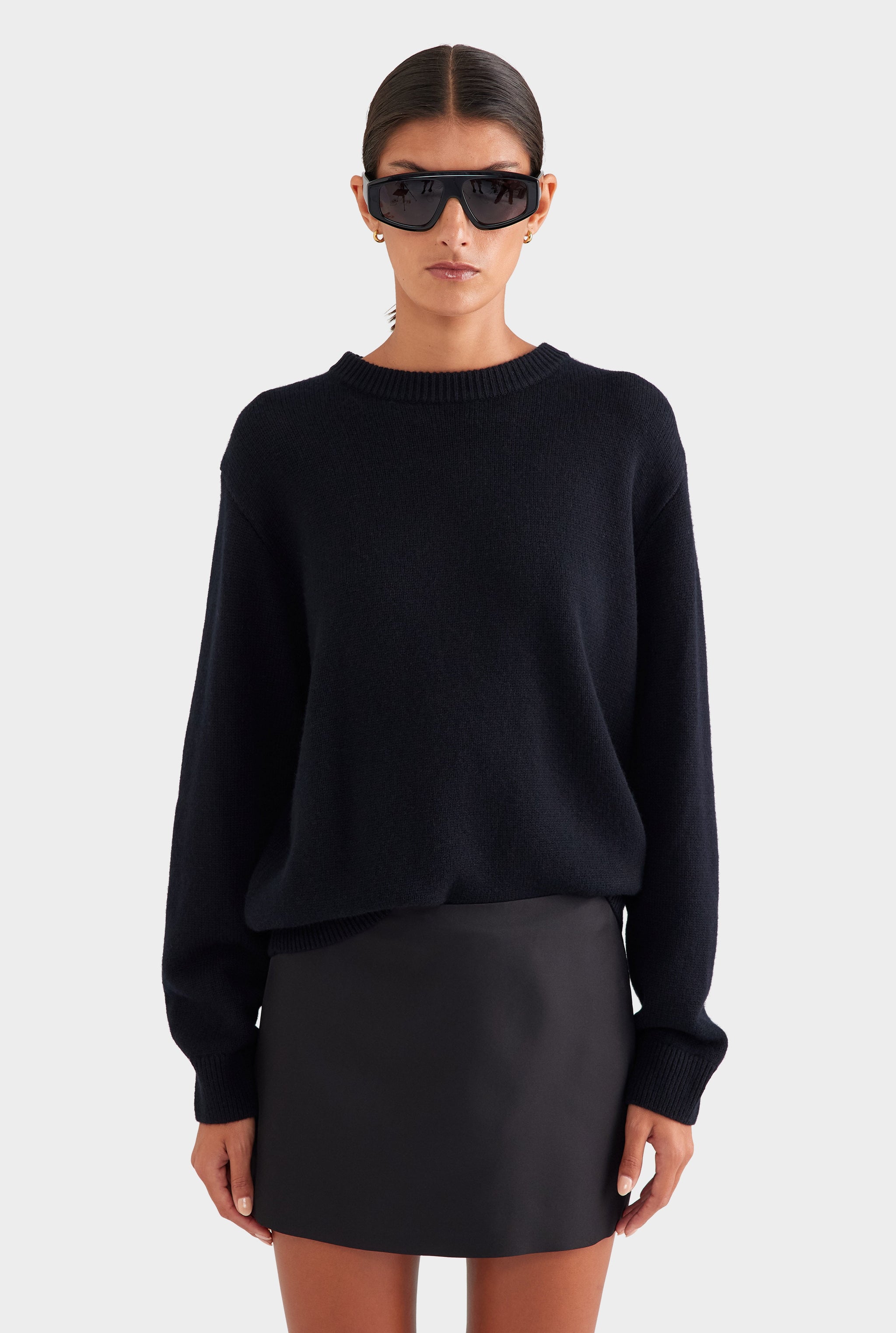 Silk Mini Skirt - Black