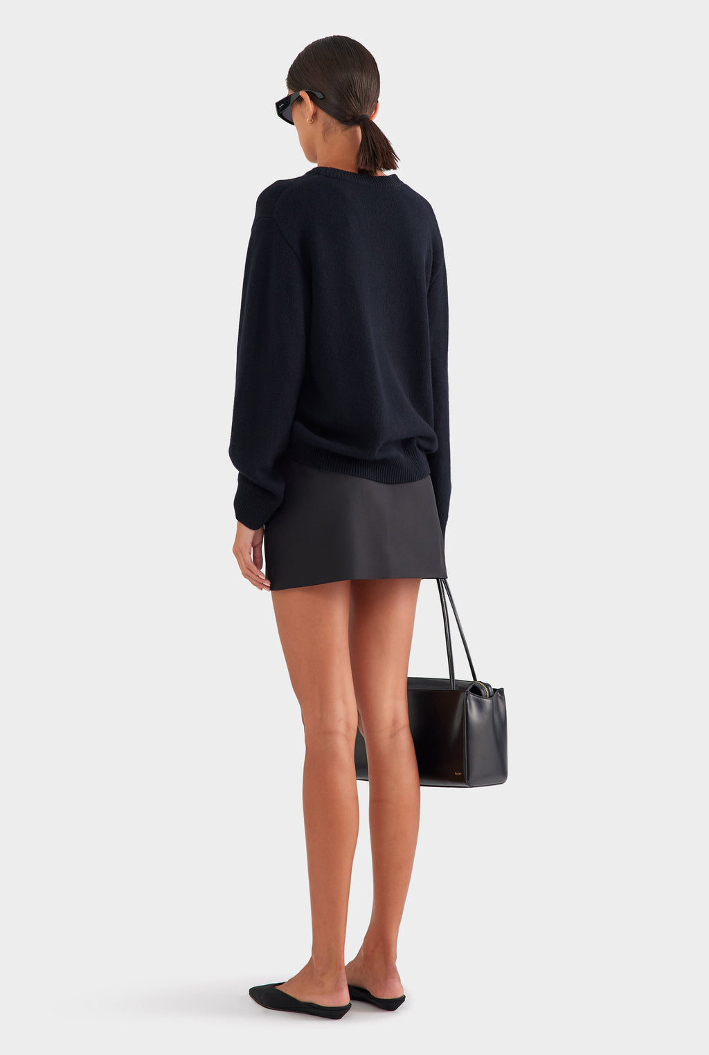 Silk Mini Skirt - Black
