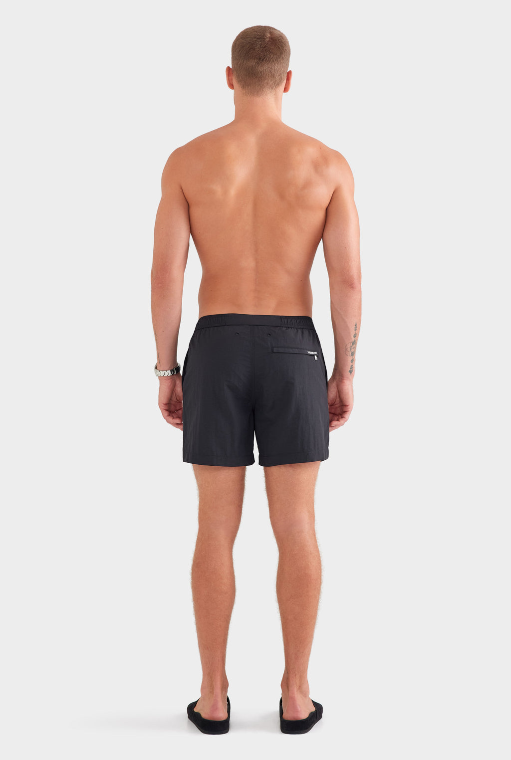 Solid Snaplock Swim Short - Black