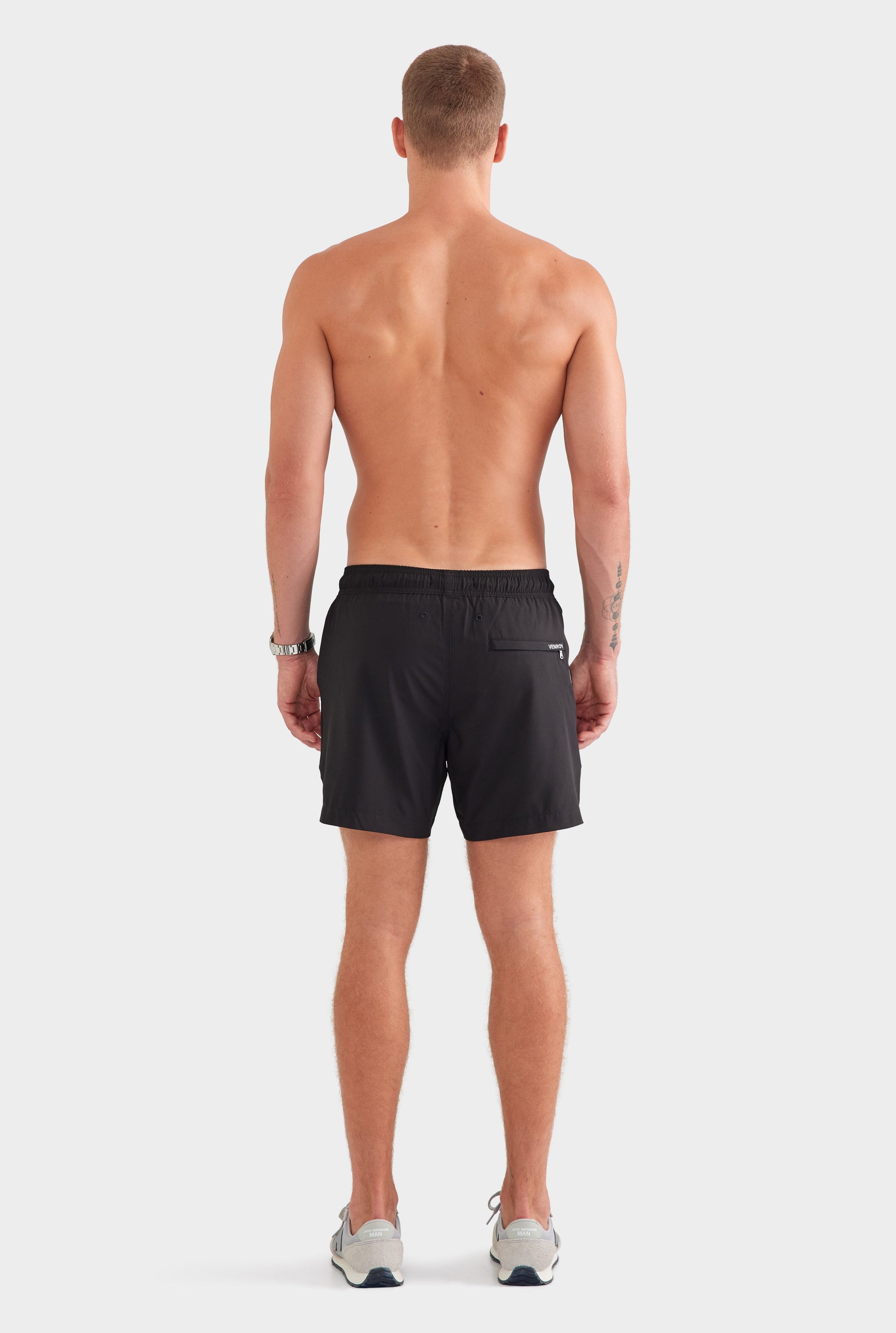 Solid Stretch Swim Short - Black