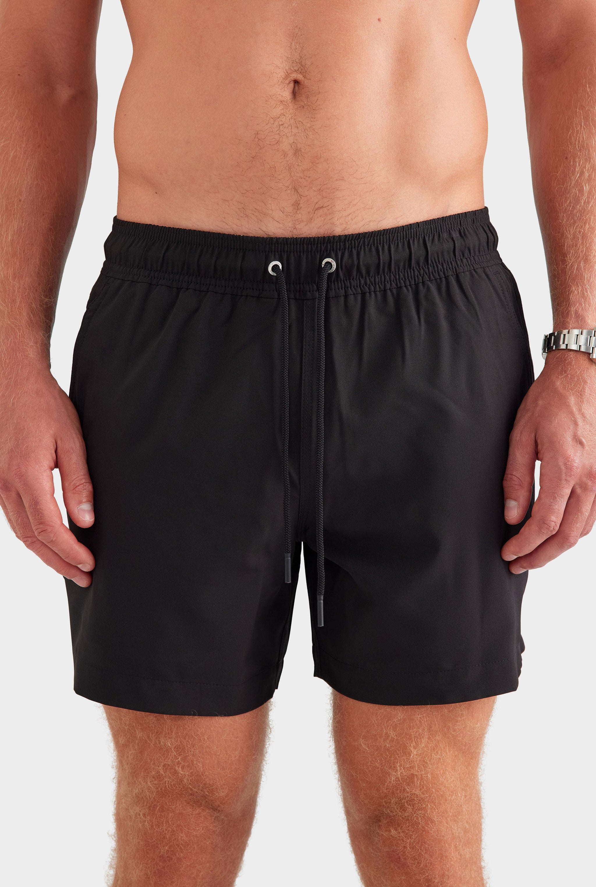 Solid Stretch Swim Short - Black