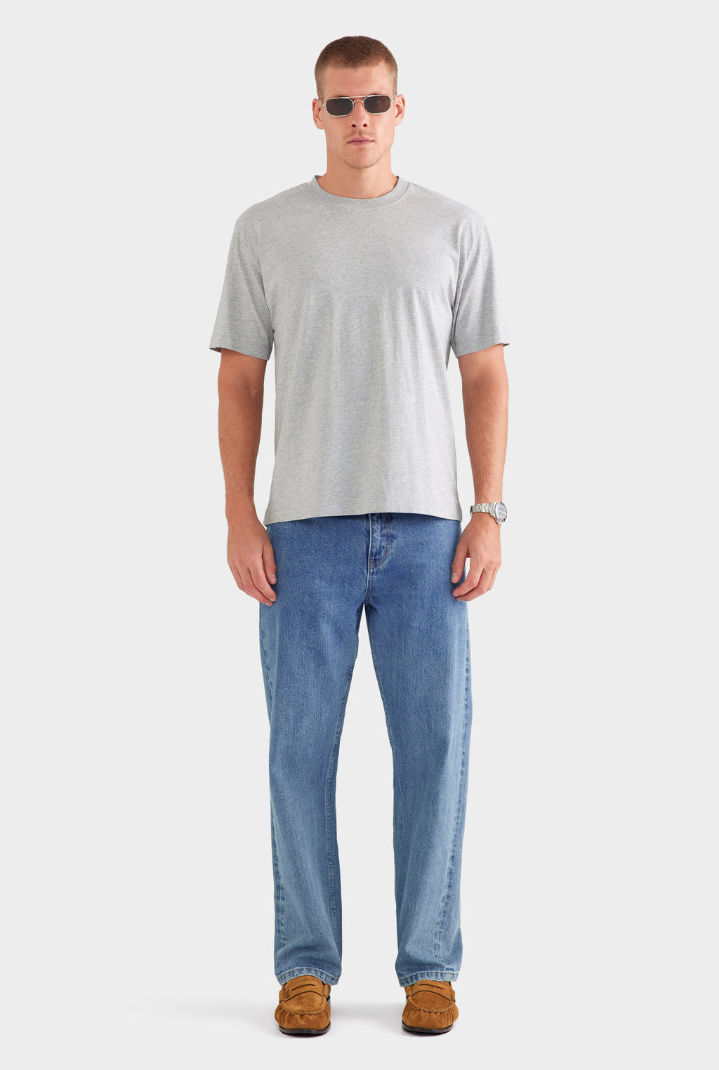 Standard Cotton T Shirt - Grey Marl