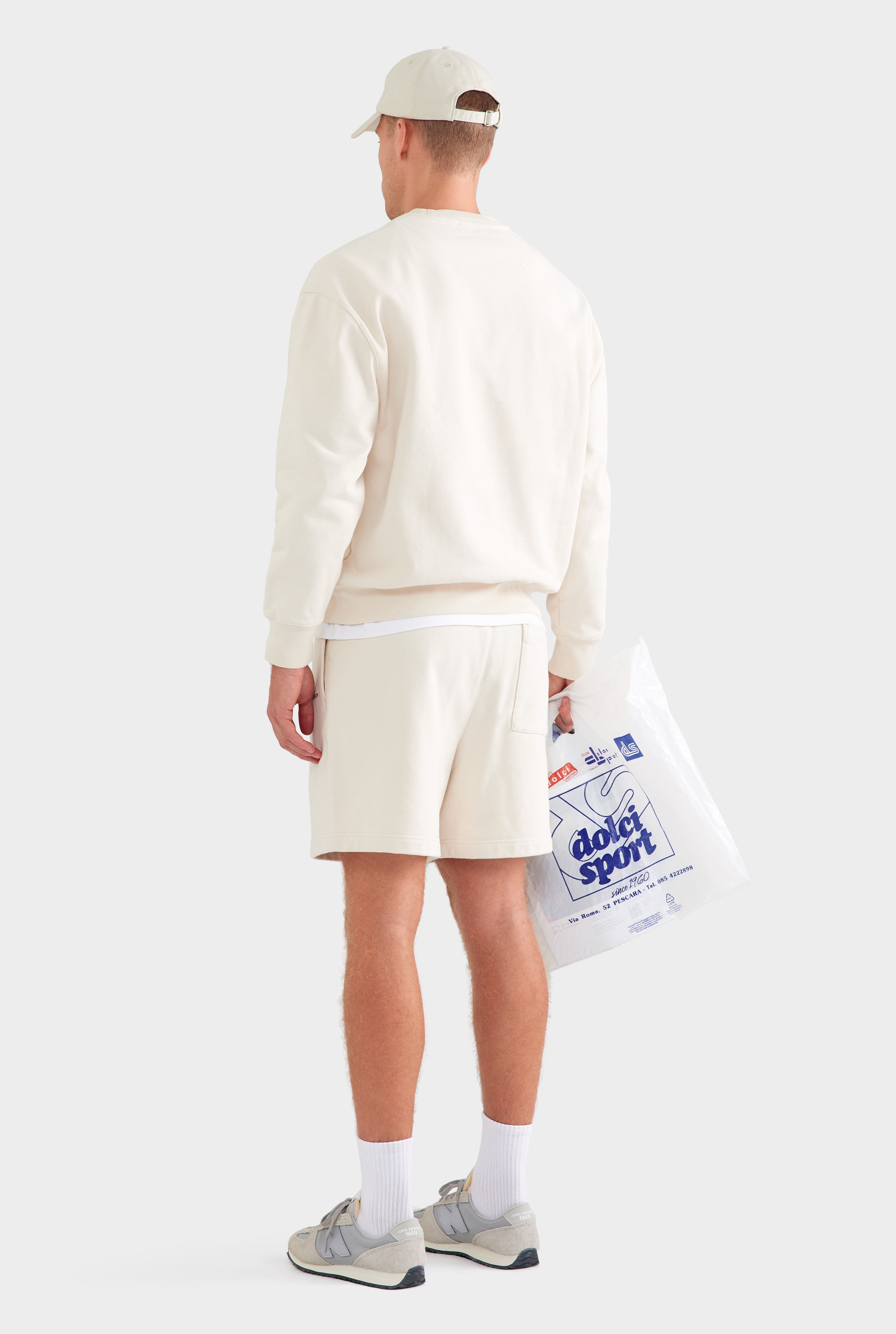 Fleece Track Crewneck - Cream