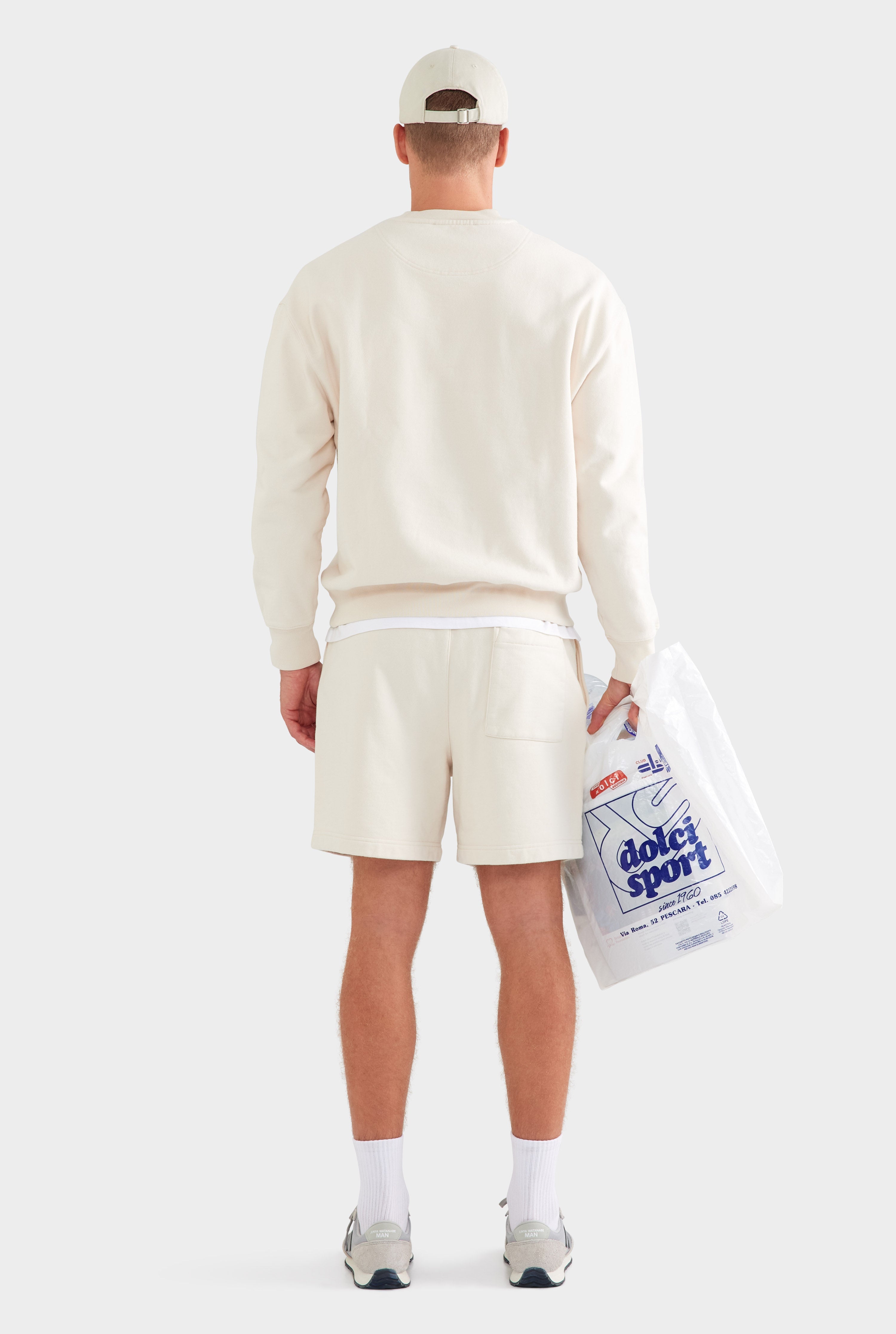 Fleece Track Crewneck - Cream