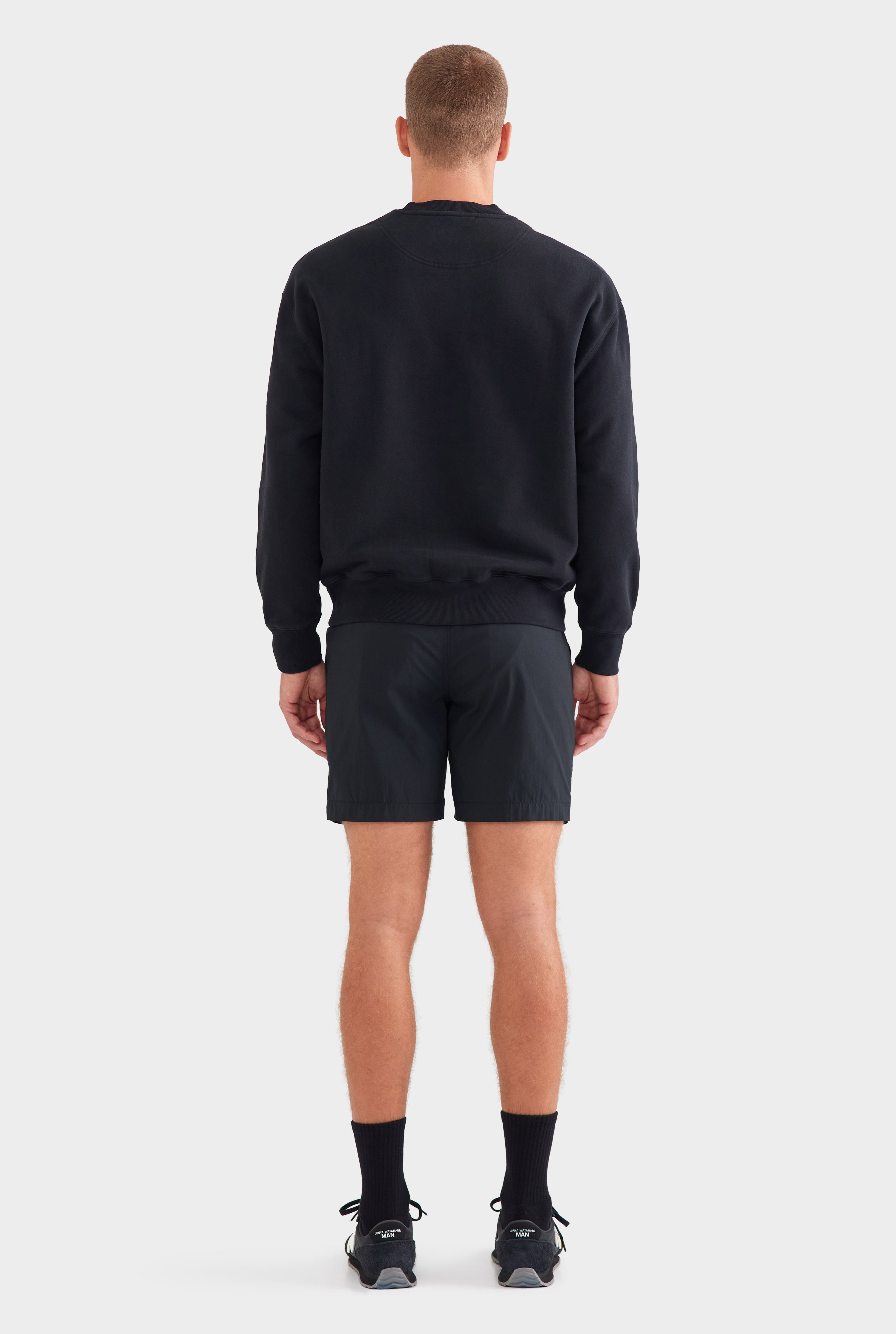 Fleece Track Crewneck - Black