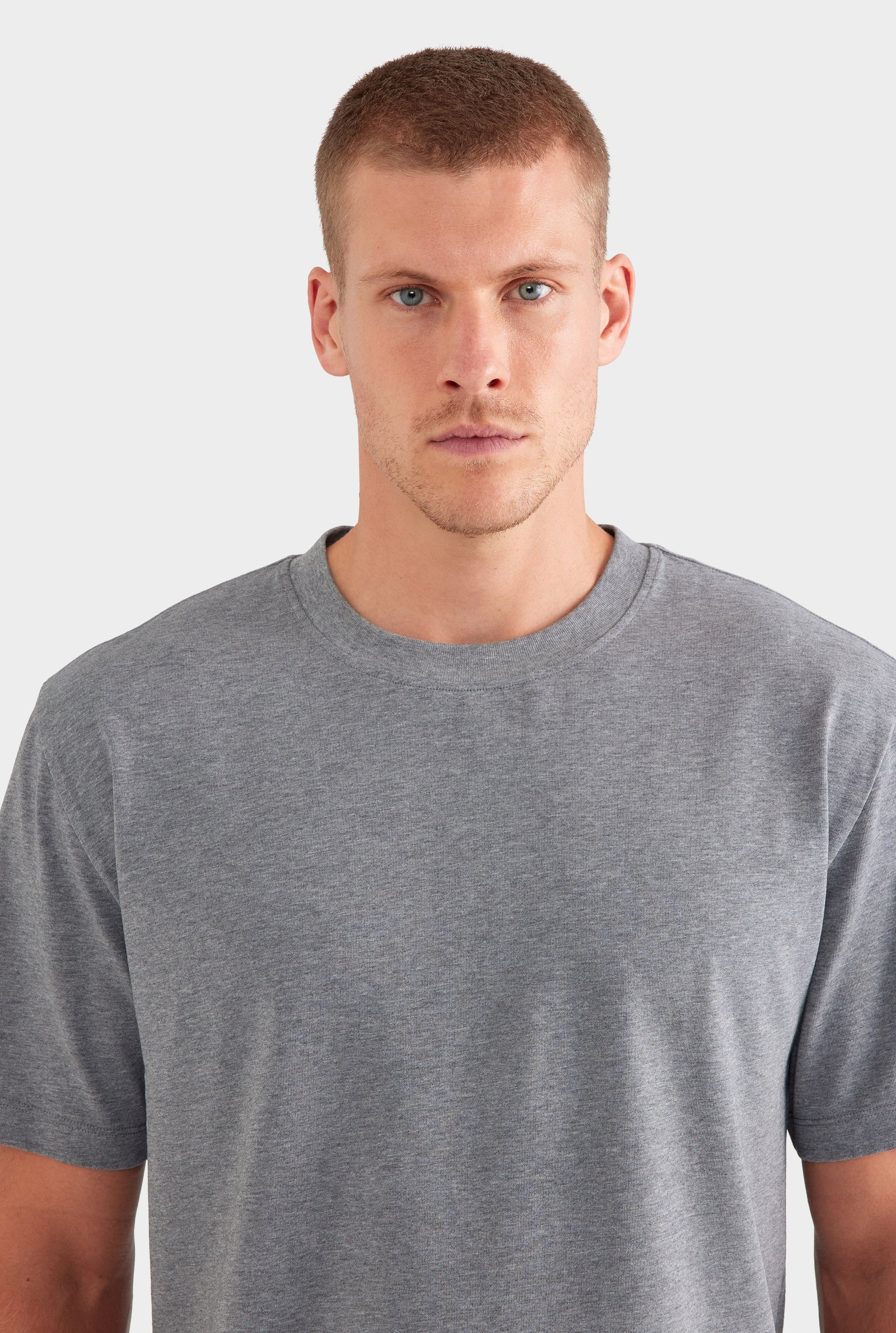 Heavyweight Standard Cotton T Shirt - Dark Grey Marl