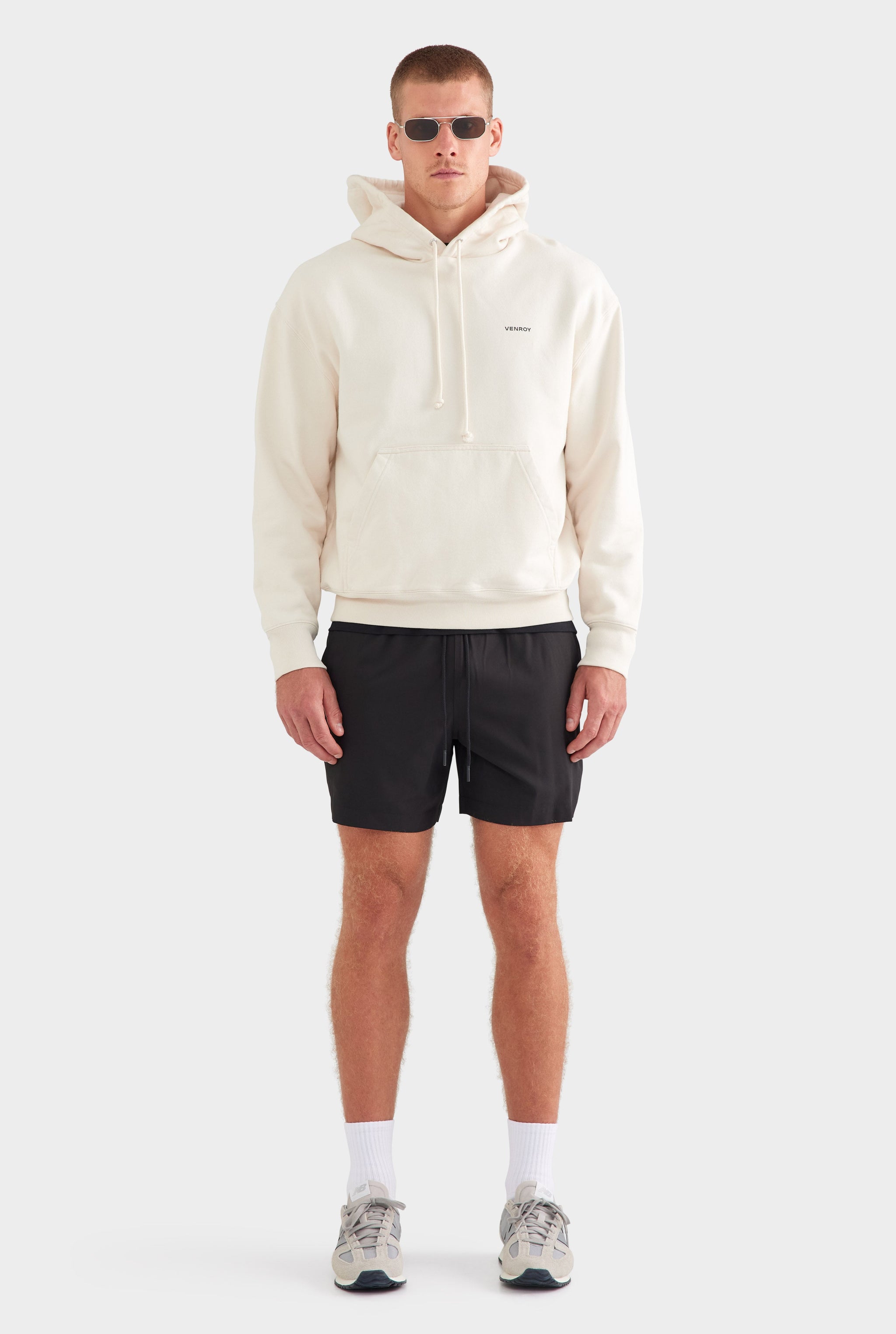 Fleece Track Hoodie - Cream