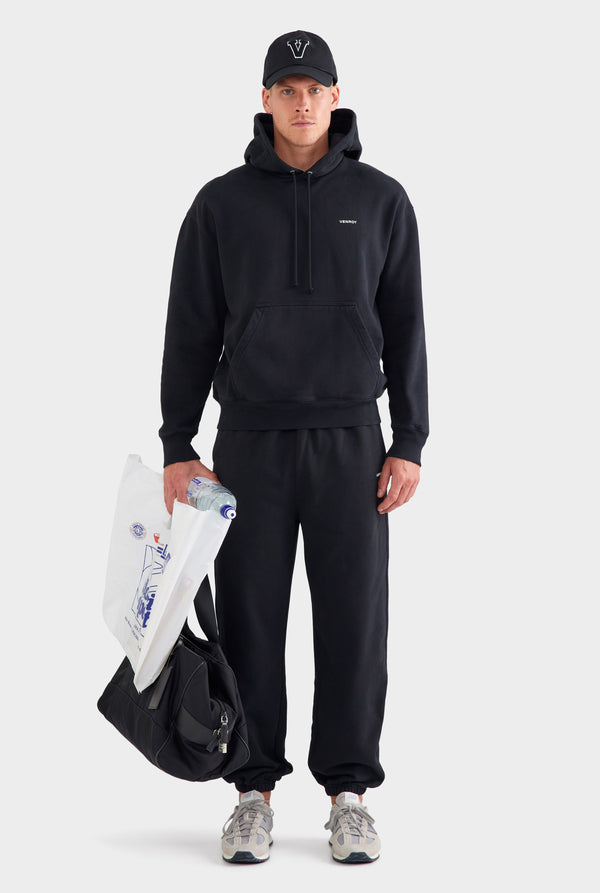 Fleece Track Hoodie - Black