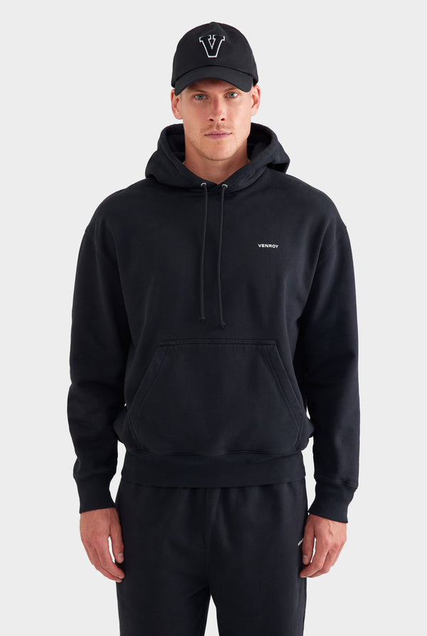 Fleece Track Hoodie - Black