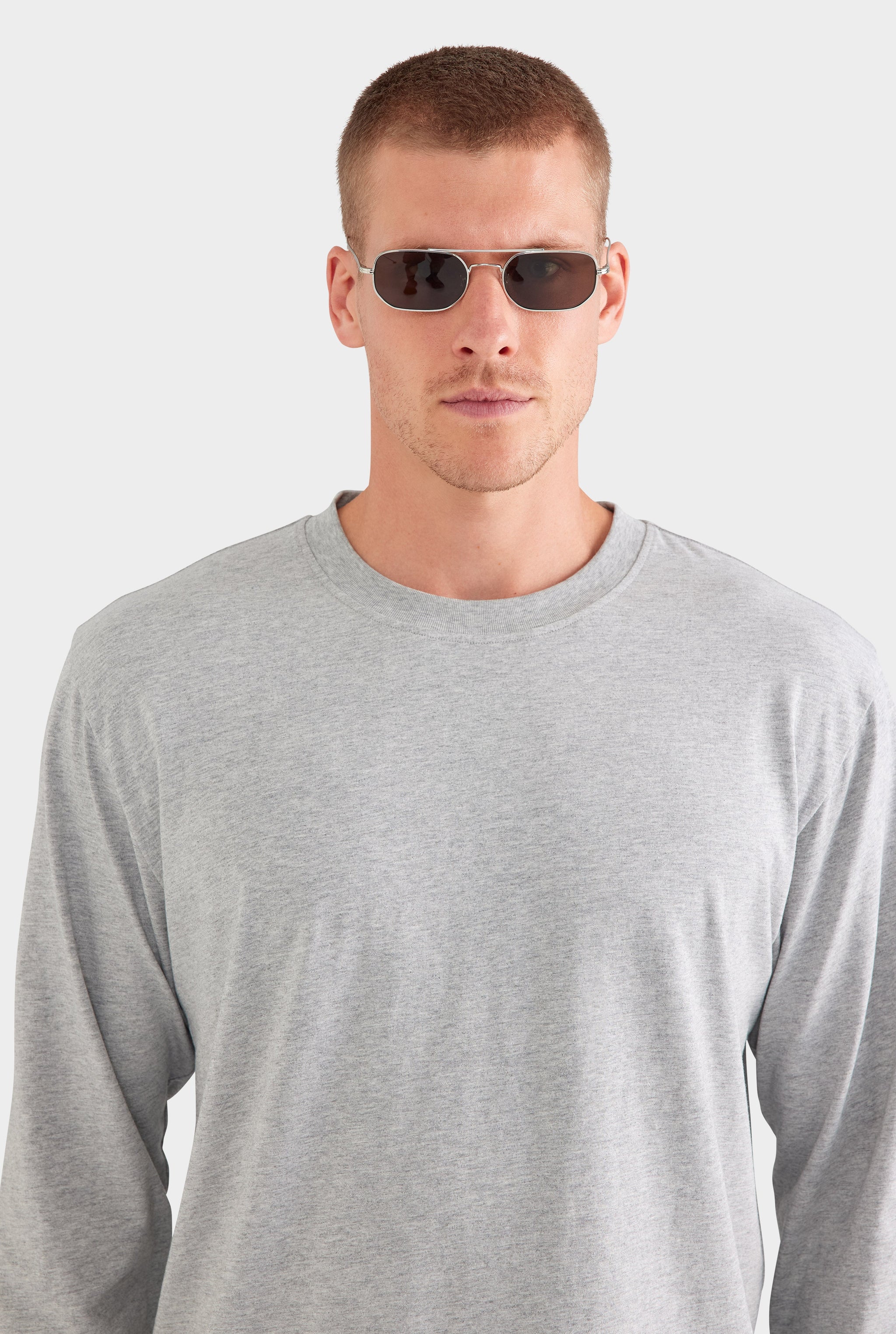 Standard Long Sleeve T Shirt - Grey Marl