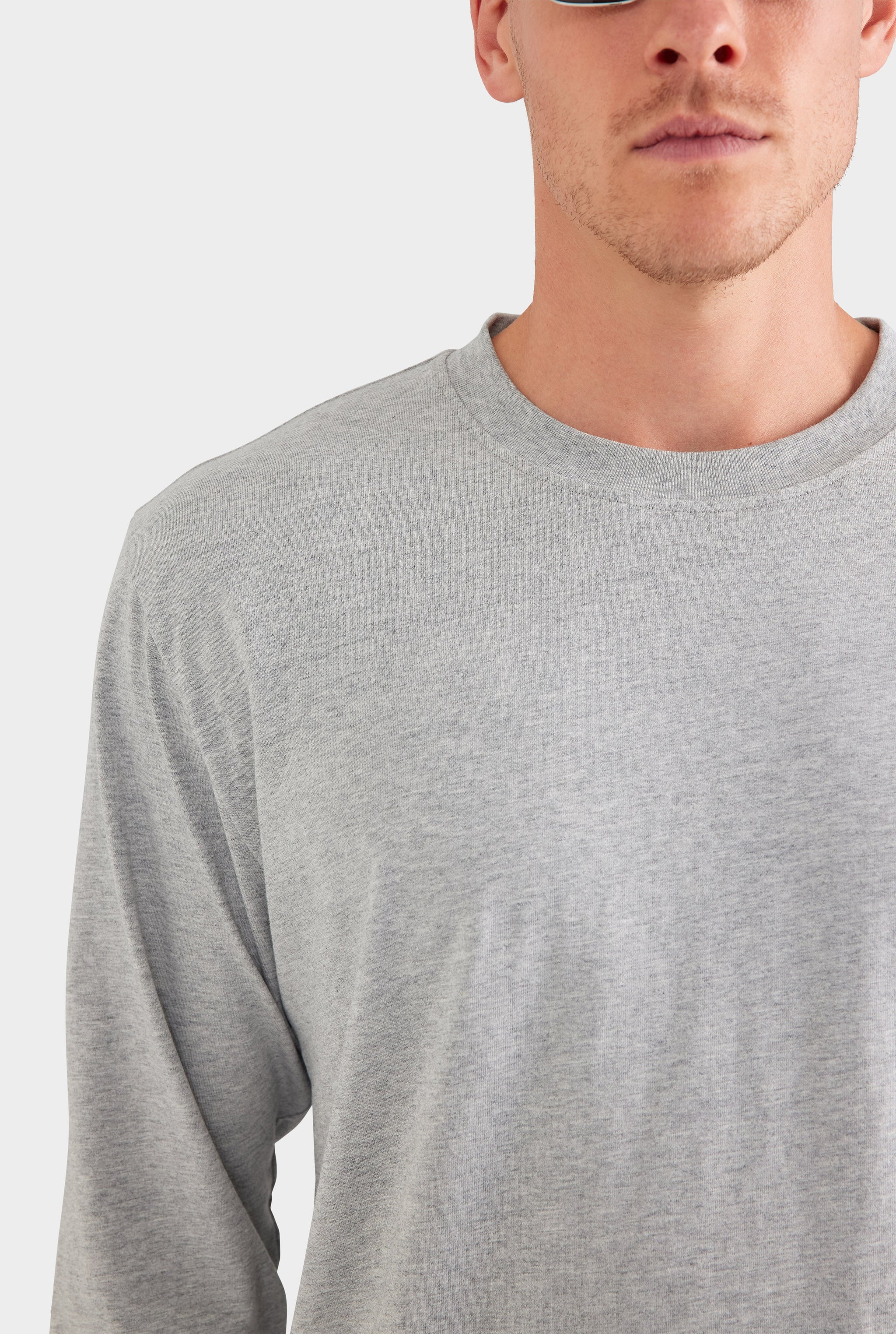 Standard Long Sleeve T Shirt - Grey Marl