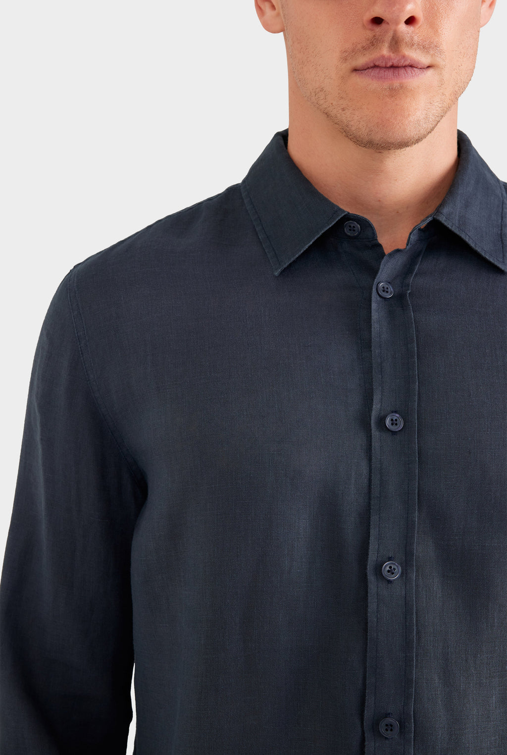Linen Shirt - Navy