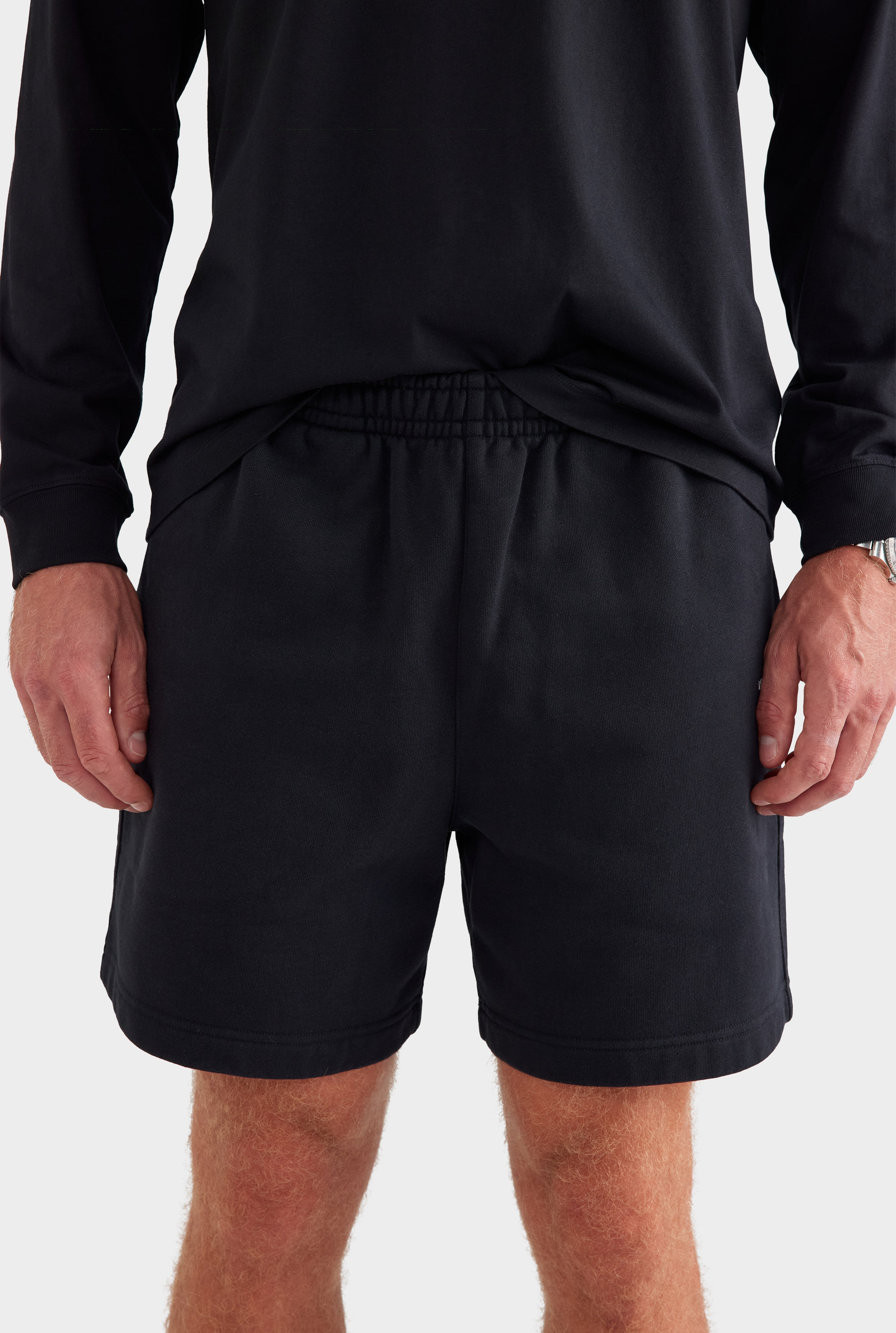 Fleece Track Short - Black