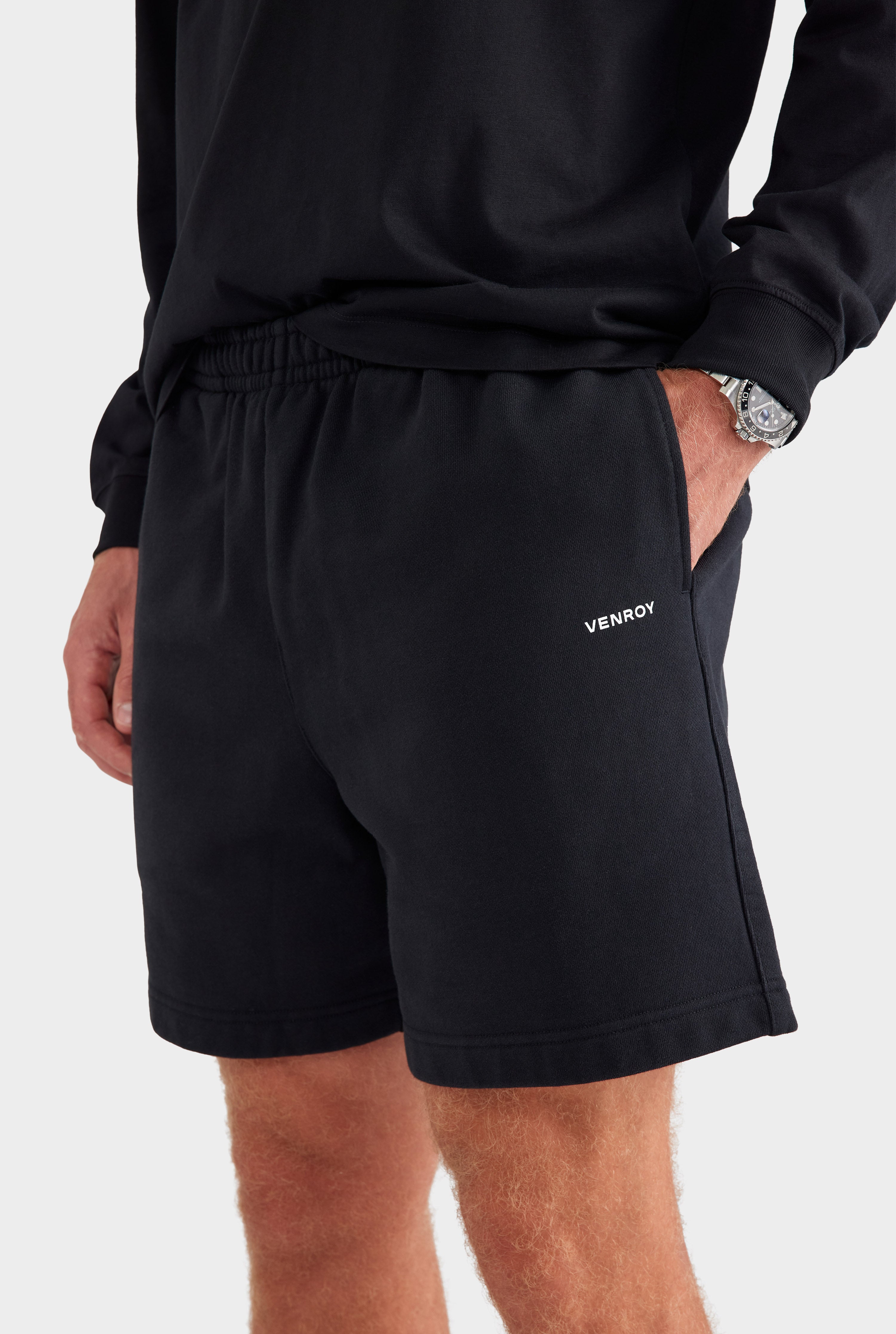 Fleece Track Short - Black