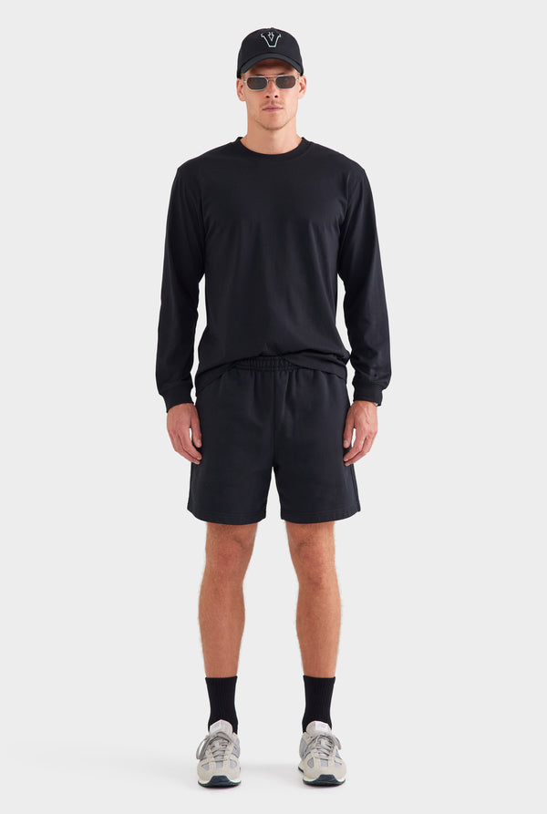 Fleece Track Short - Black