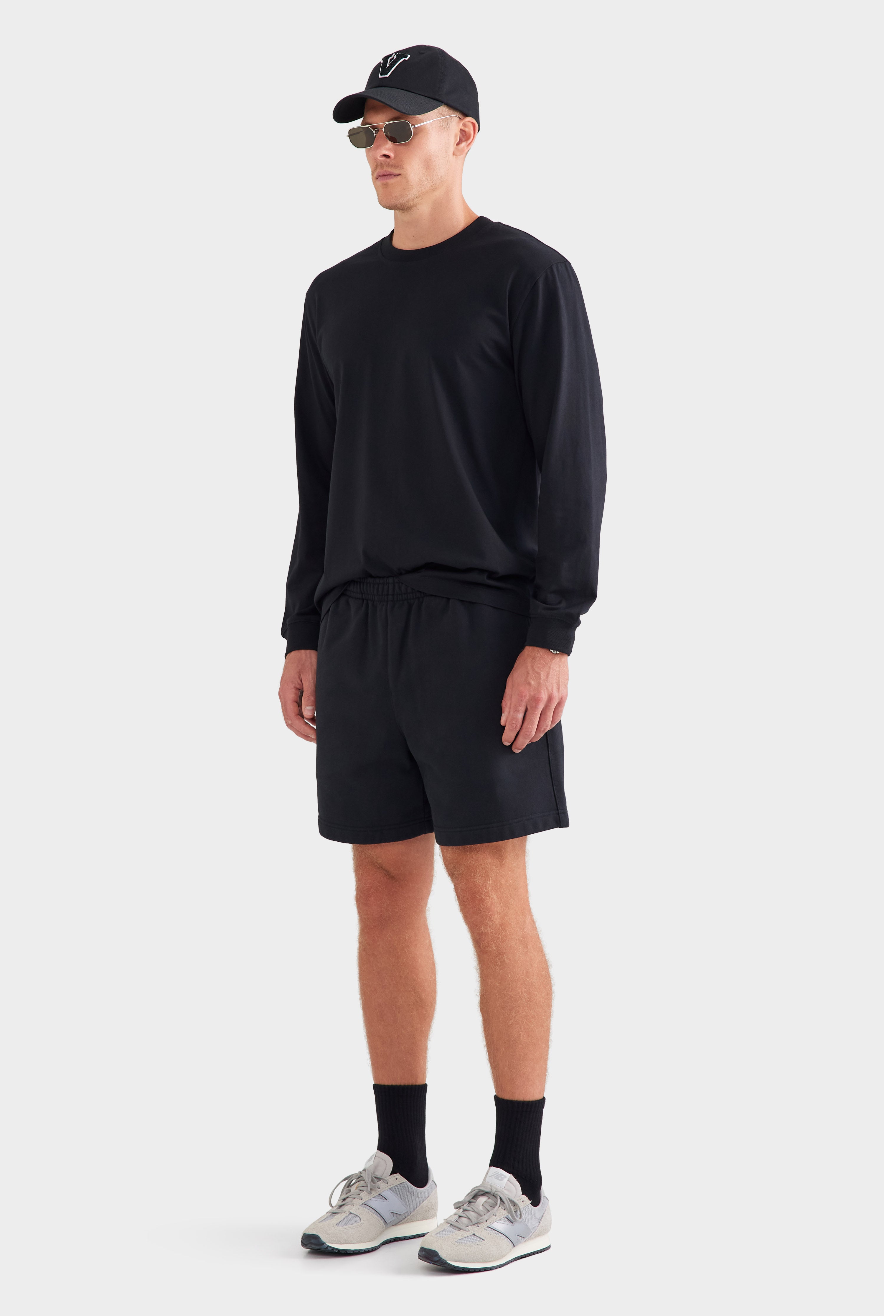 Fleece Track Short - Black