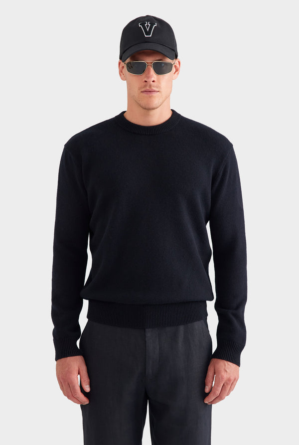 Wool Cashmere Sweater - Black