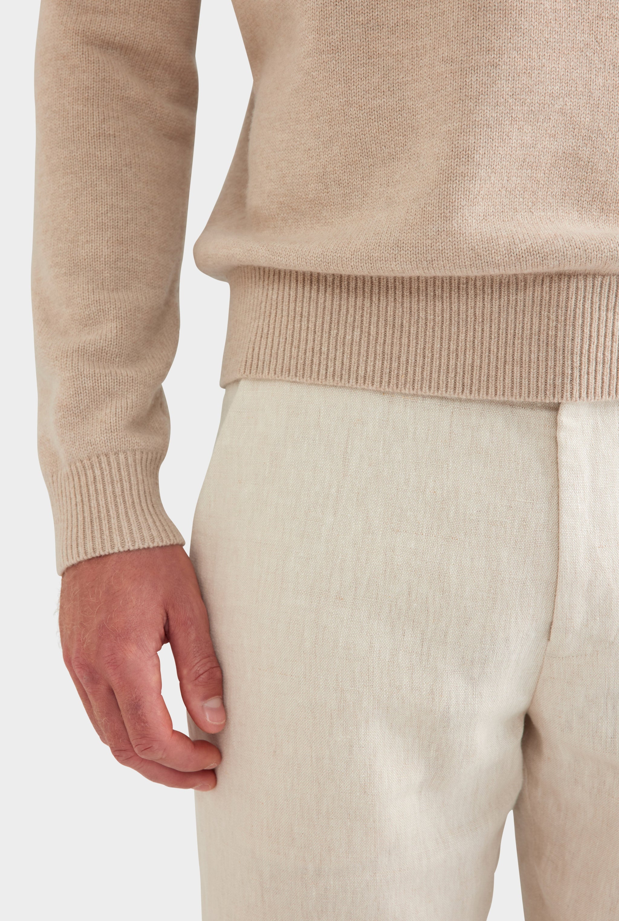 Wool Cashmere Sweater - Sand Marl