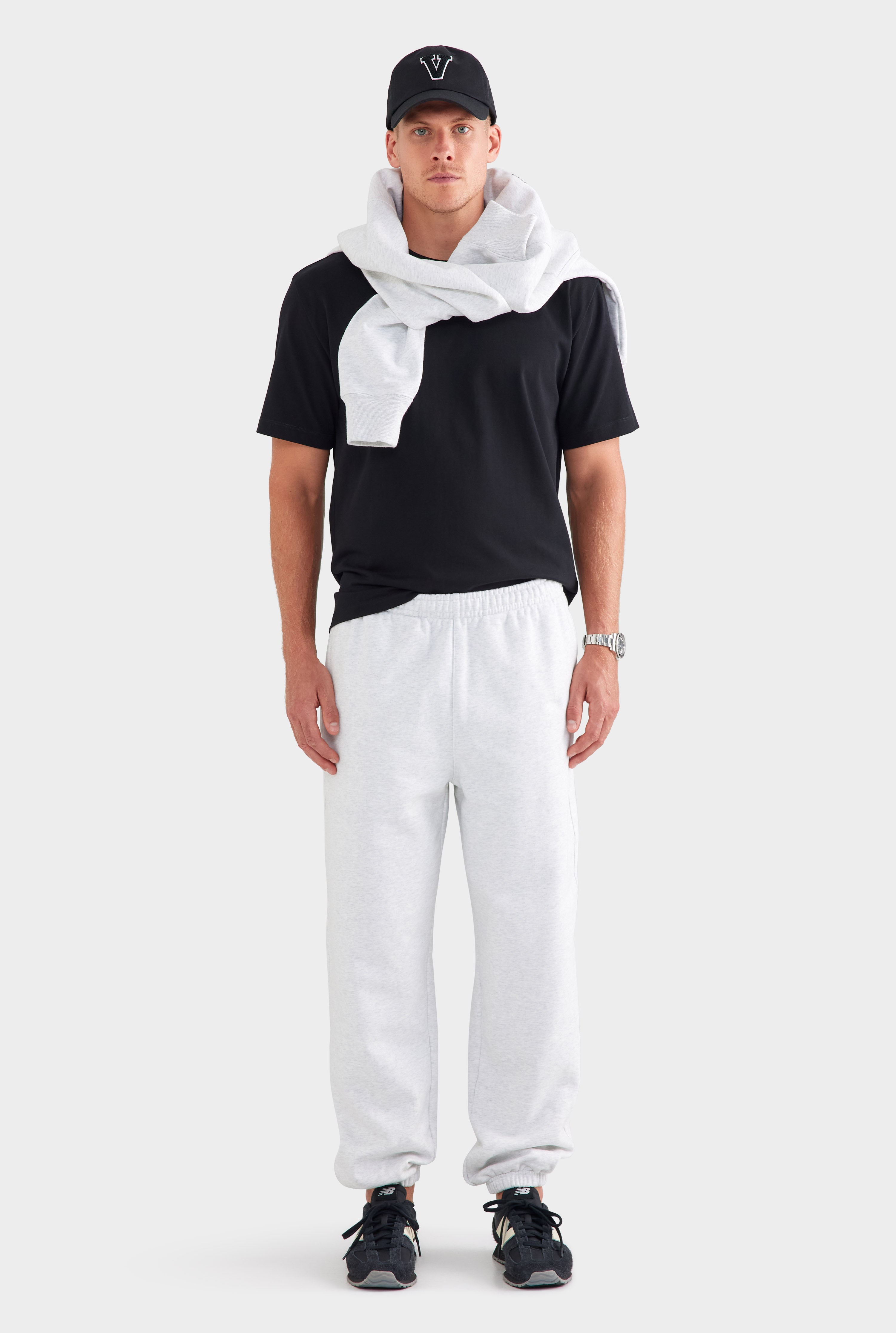 Fleece Track Pant - Light Grey Marl