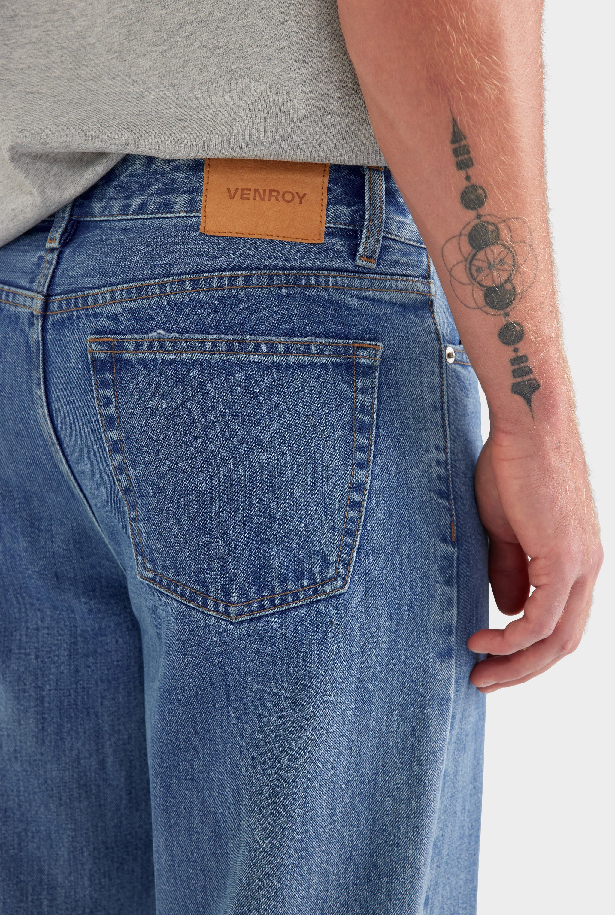 Straight Leg Denim Jean - Light Blue