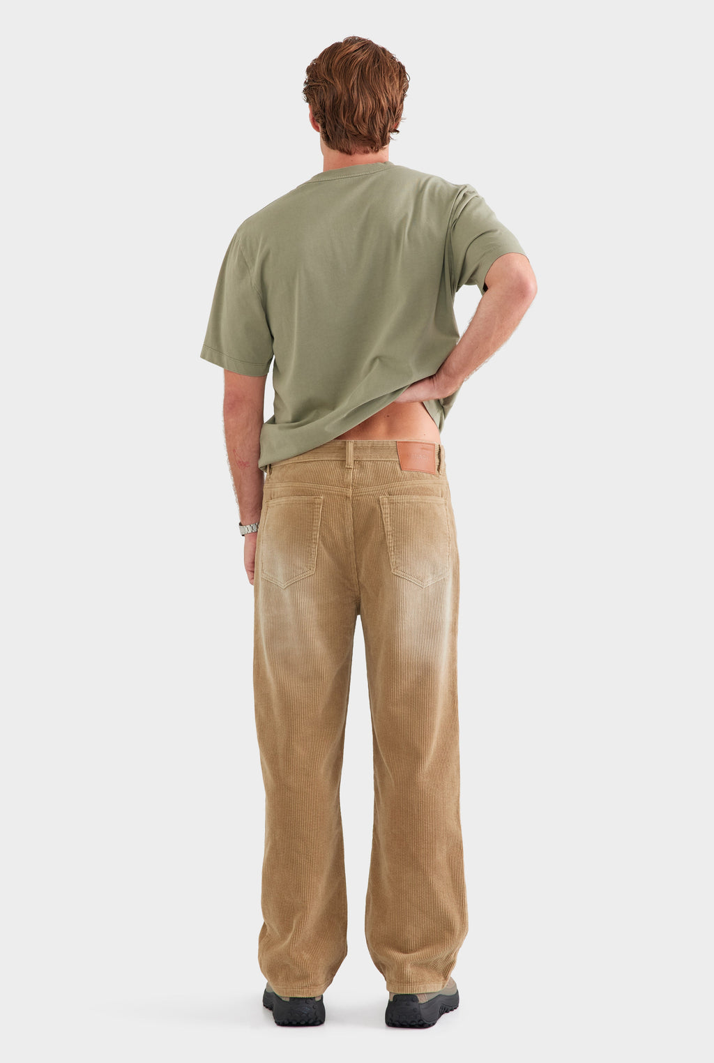 Straight Leg Cord Jean - Washed Beige
