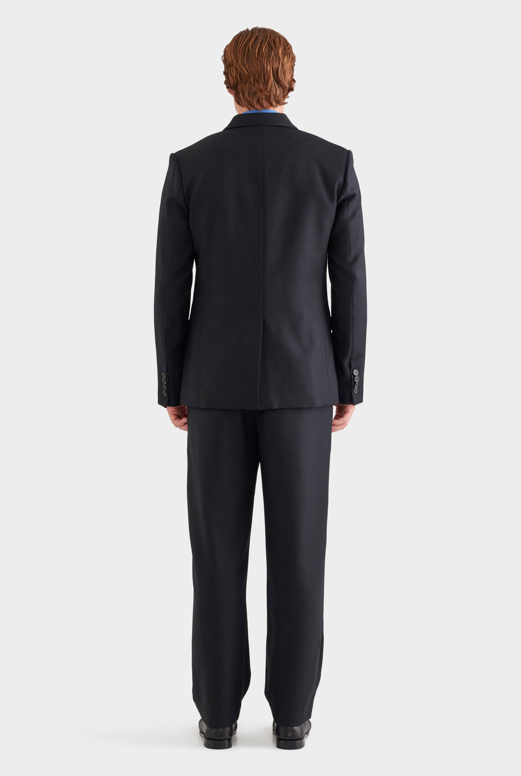 Tailored Wool Suit Jacket - Black