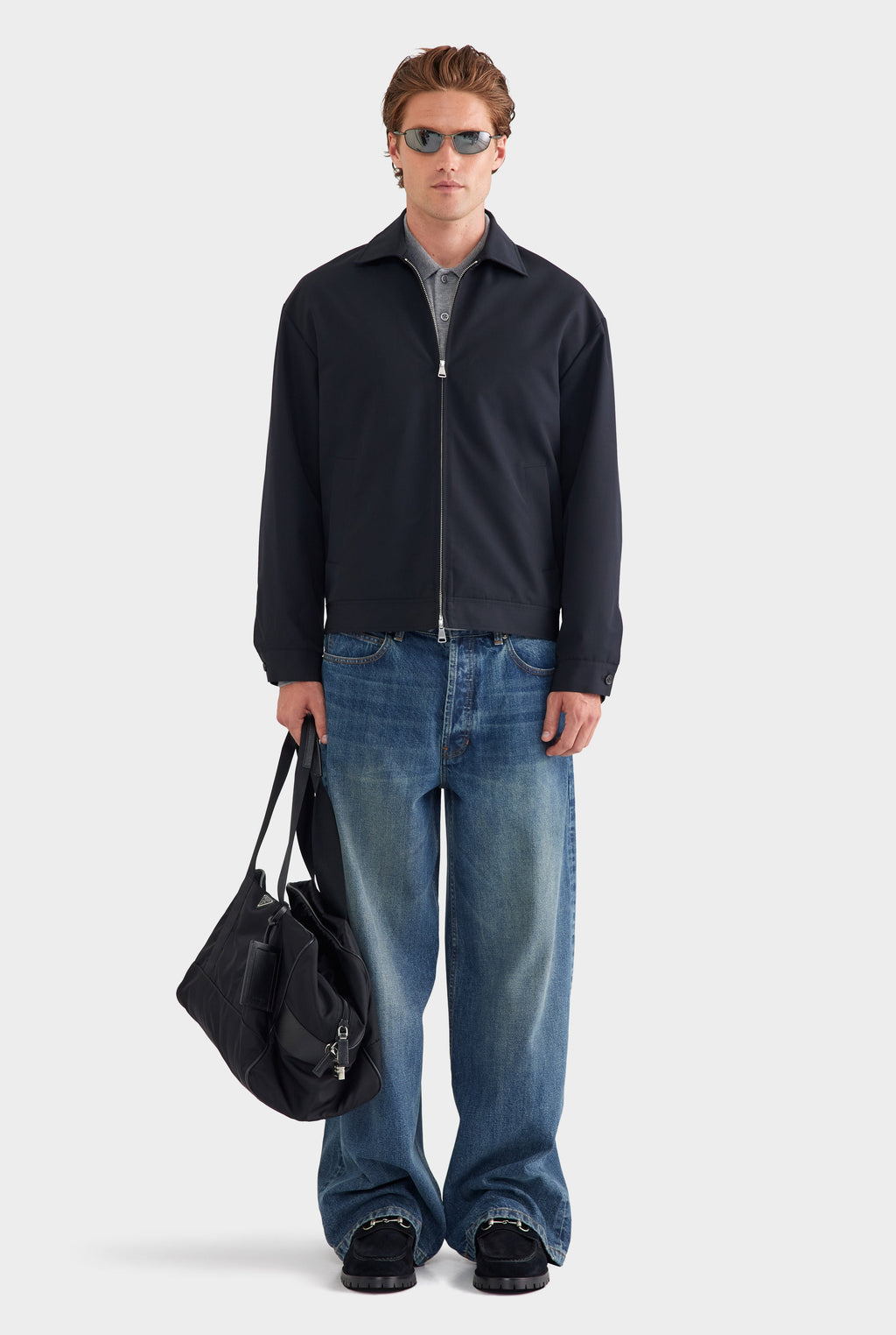 Lightweight Wool Silk Jacket - Black