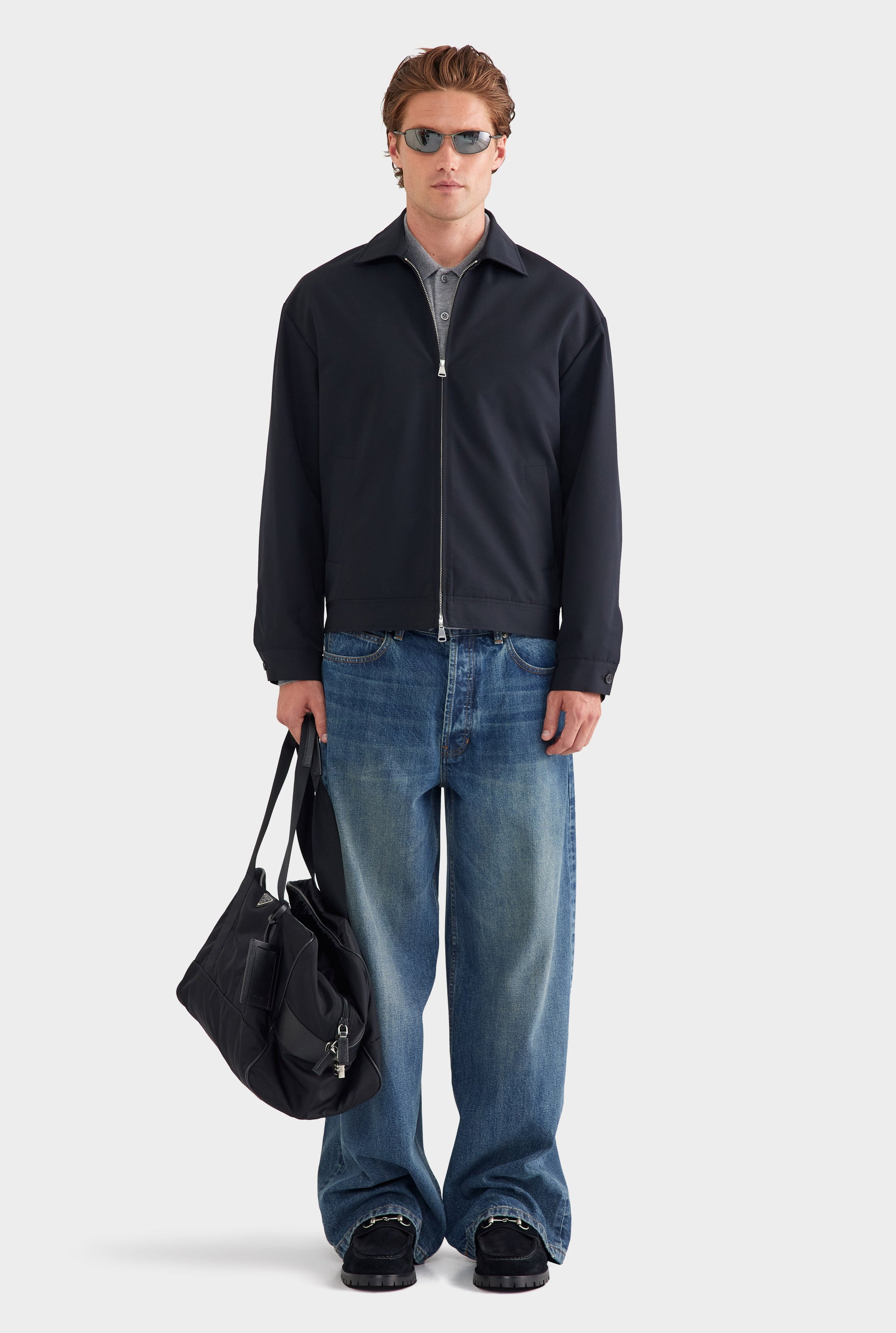 Lightweight Wool Silk Jacket - Black