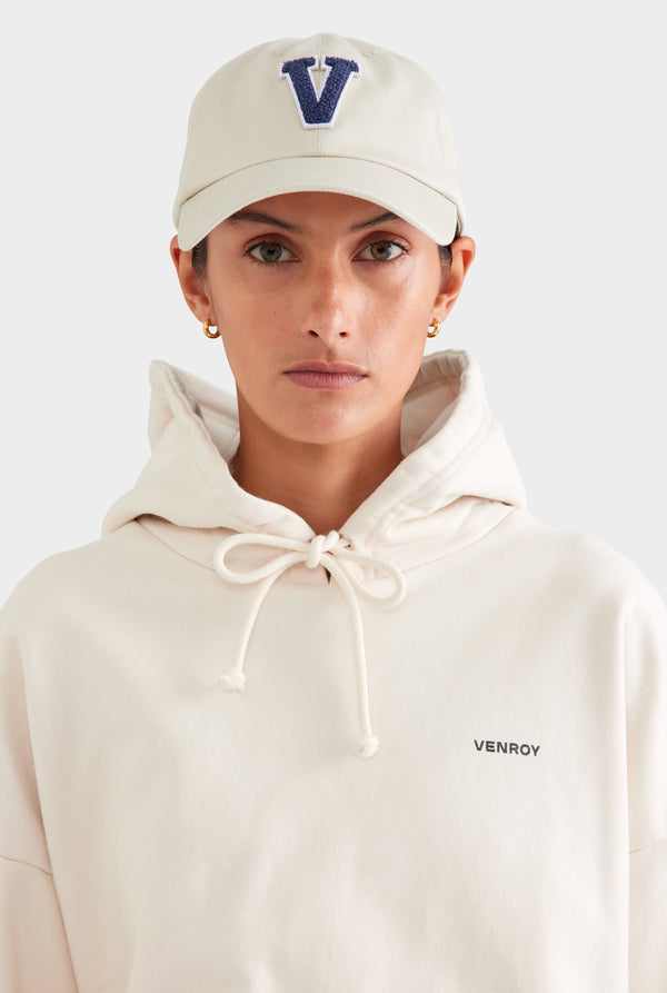 Fleece Track Hoodie - Cream
