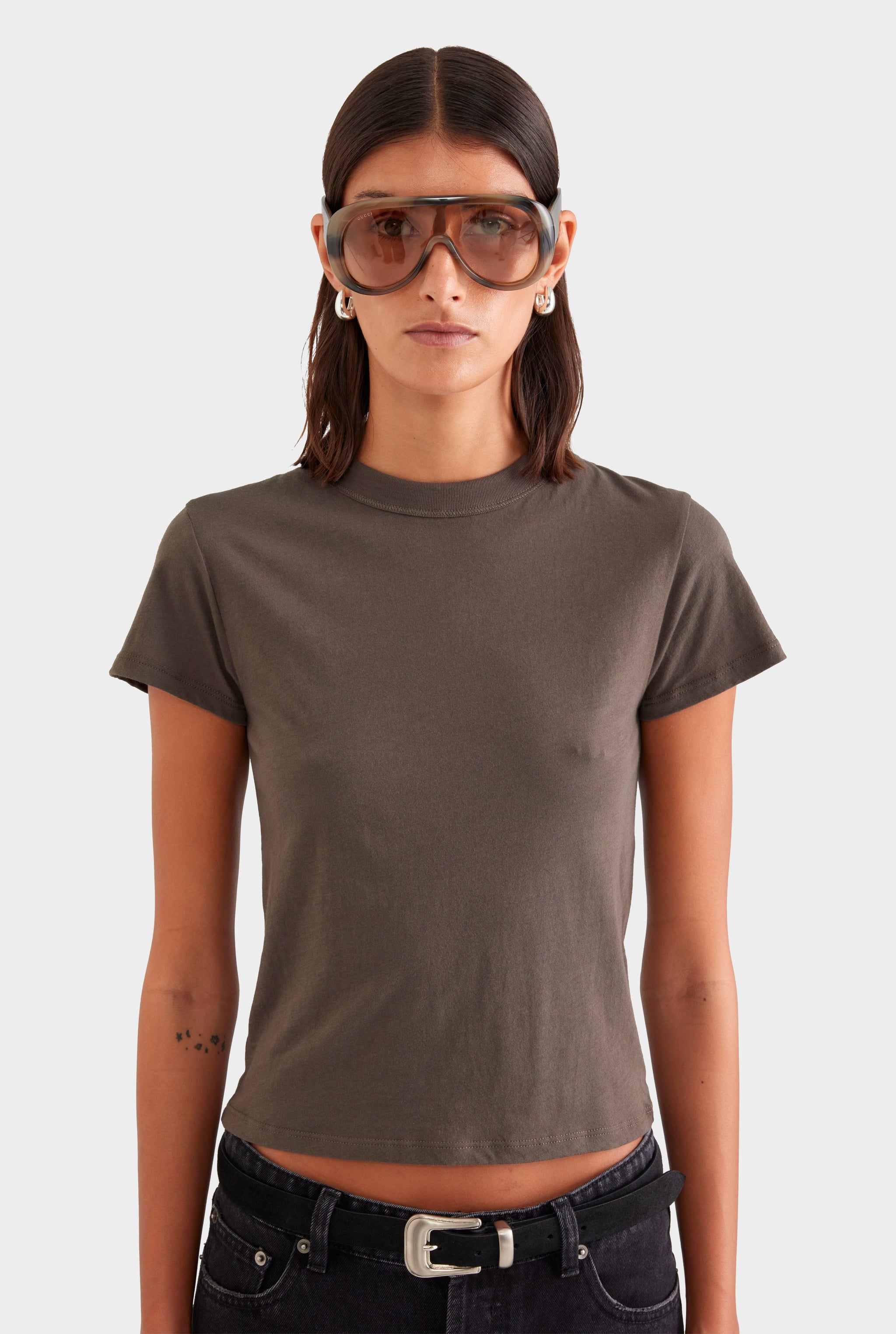 Lightweight Cotton Baby Tee - Dark Olive