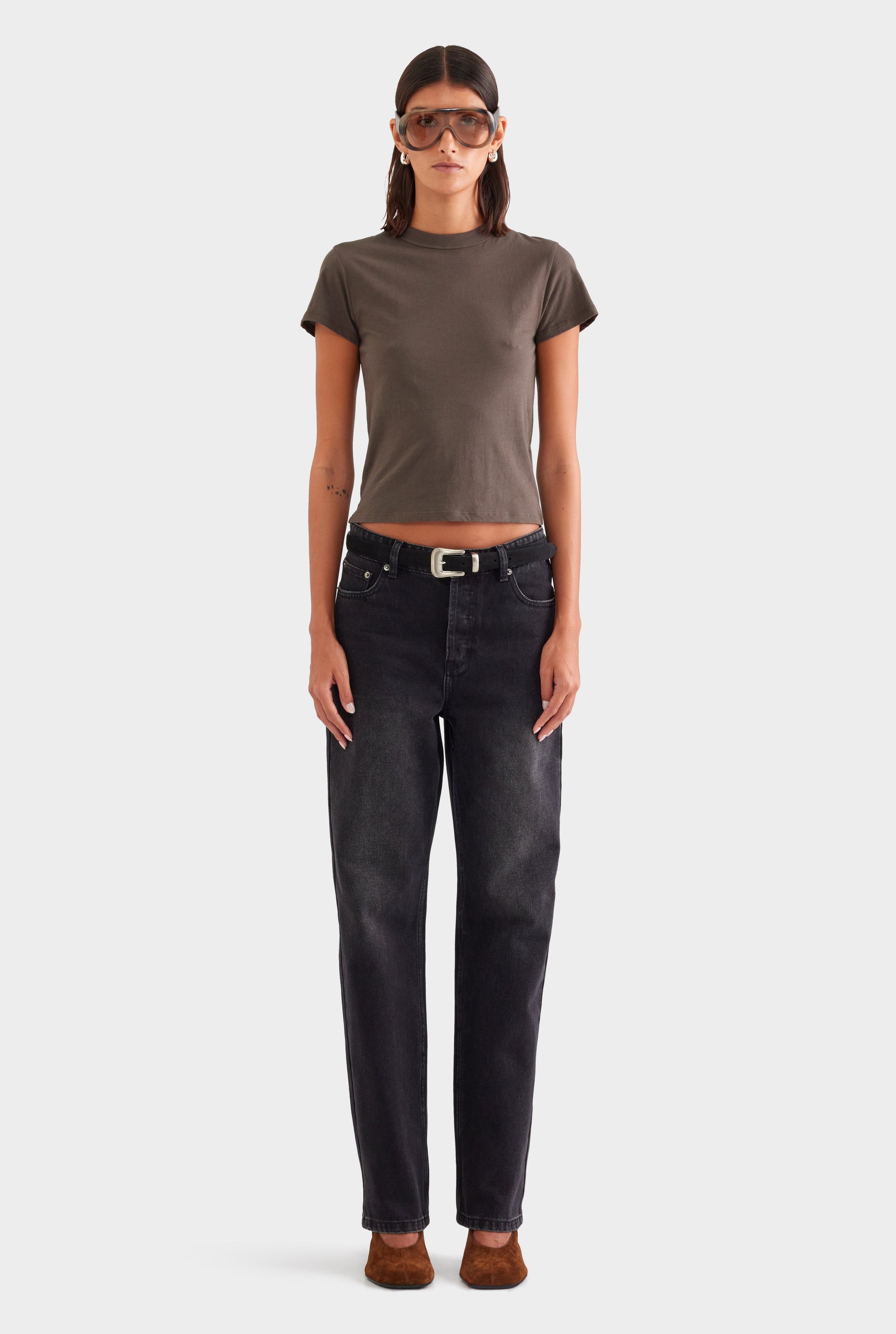 Lightweight Cotton Baby Tee - Dark Olive