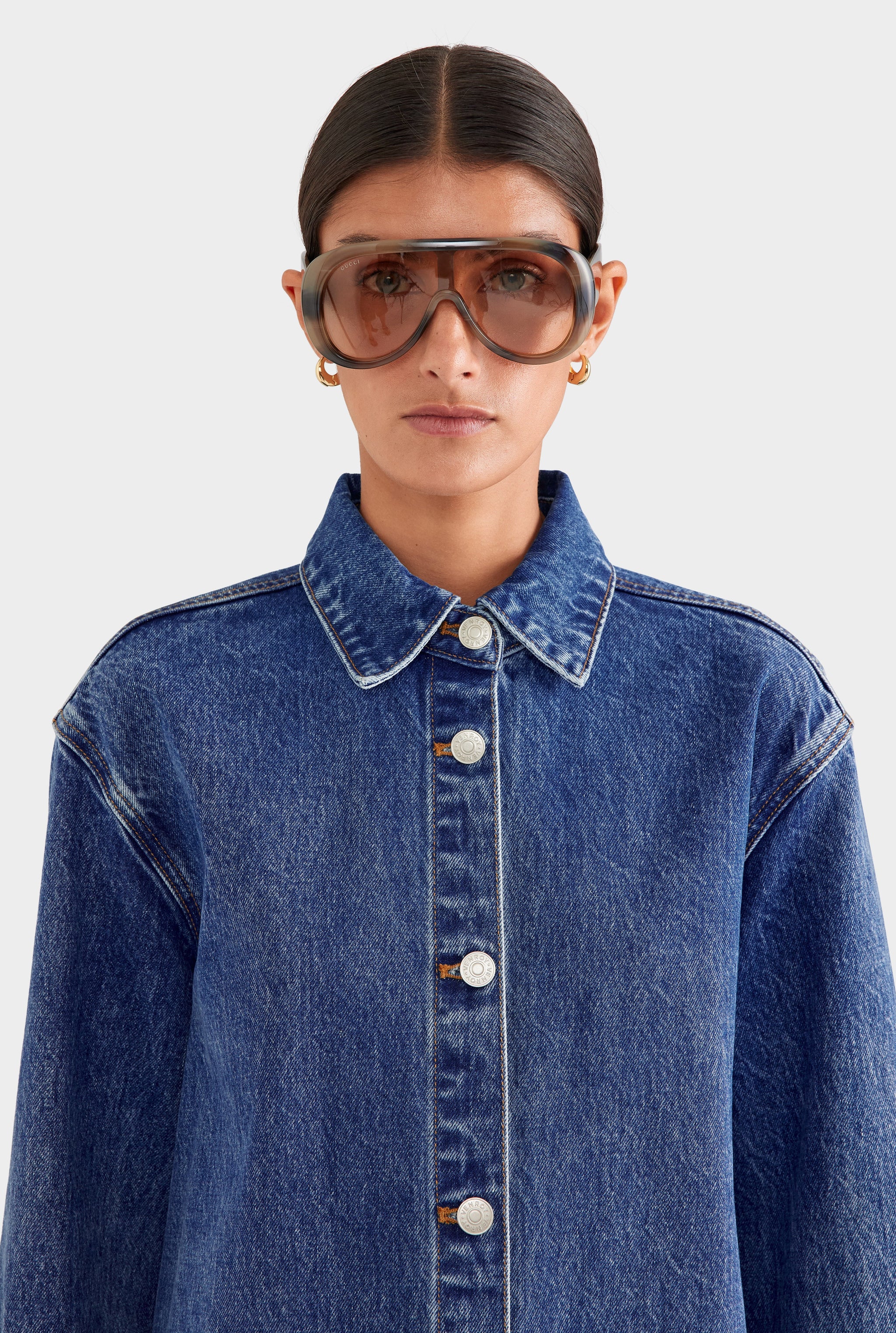 Relaxed Denim Shirt - Mid Indigo