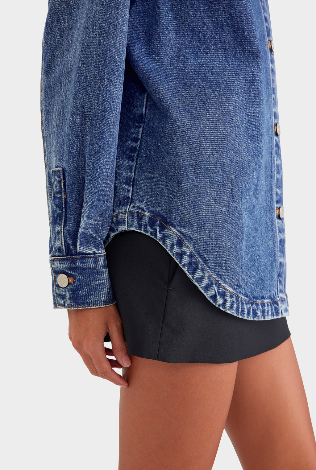 Relaxed Denim Shirt - Mid Indigo