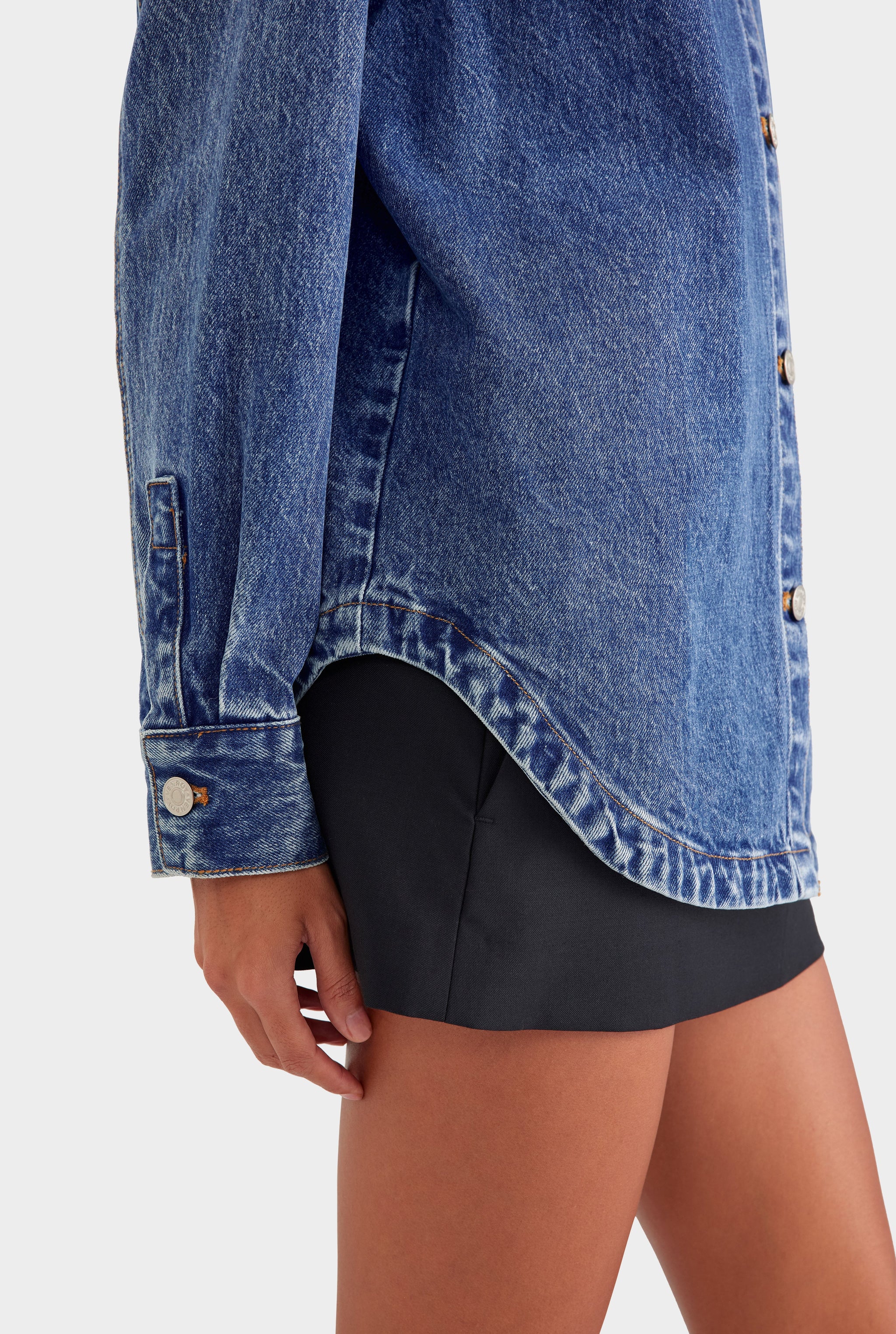Relaxed Denim Shirt - Mid Indigo