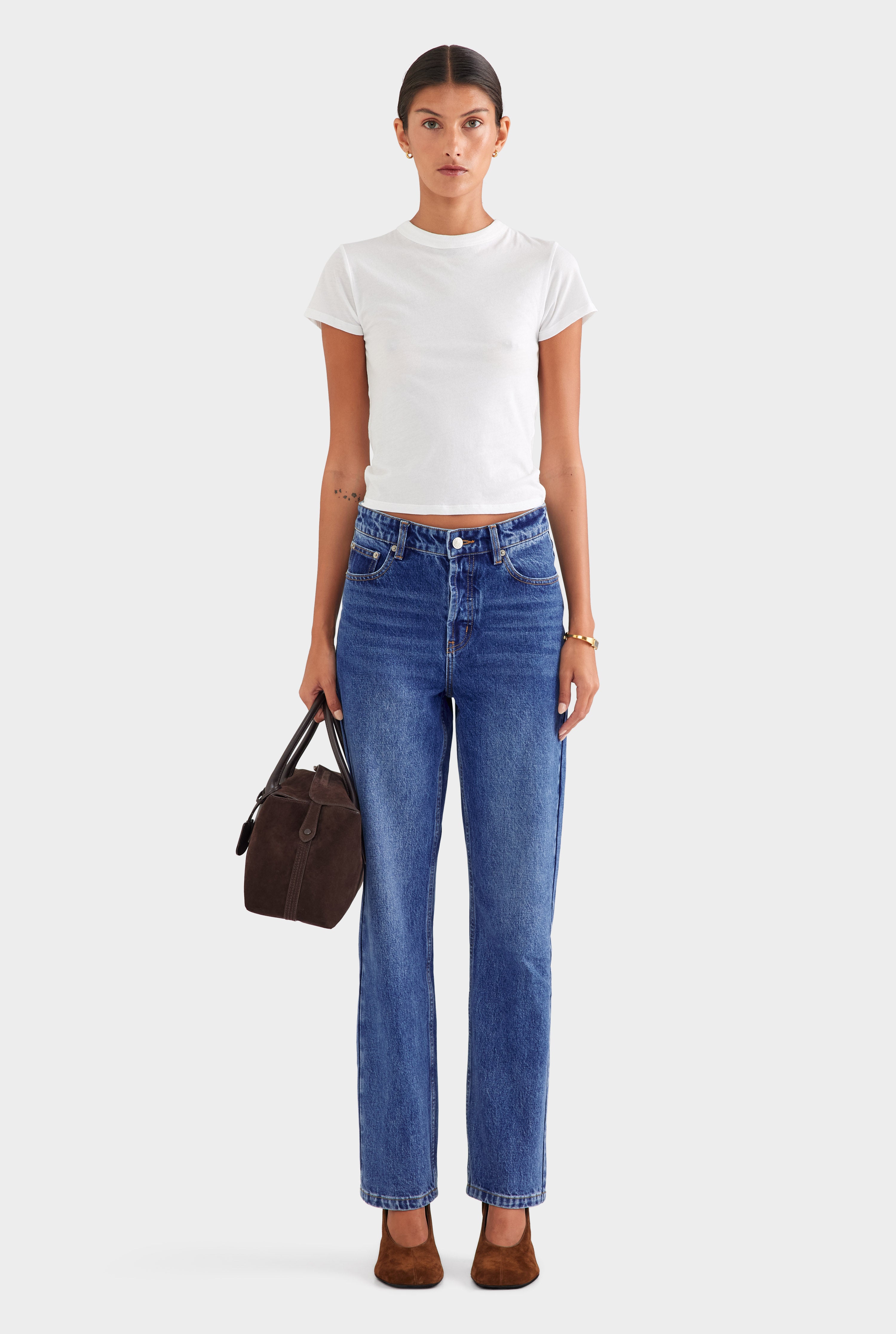 Straight Leg Jean - Mid Indigo