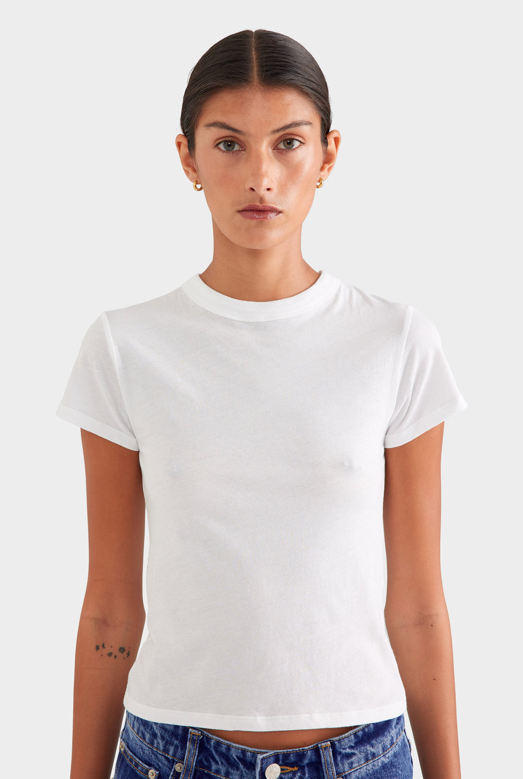 Lightweight Cotton Baby Tee - White