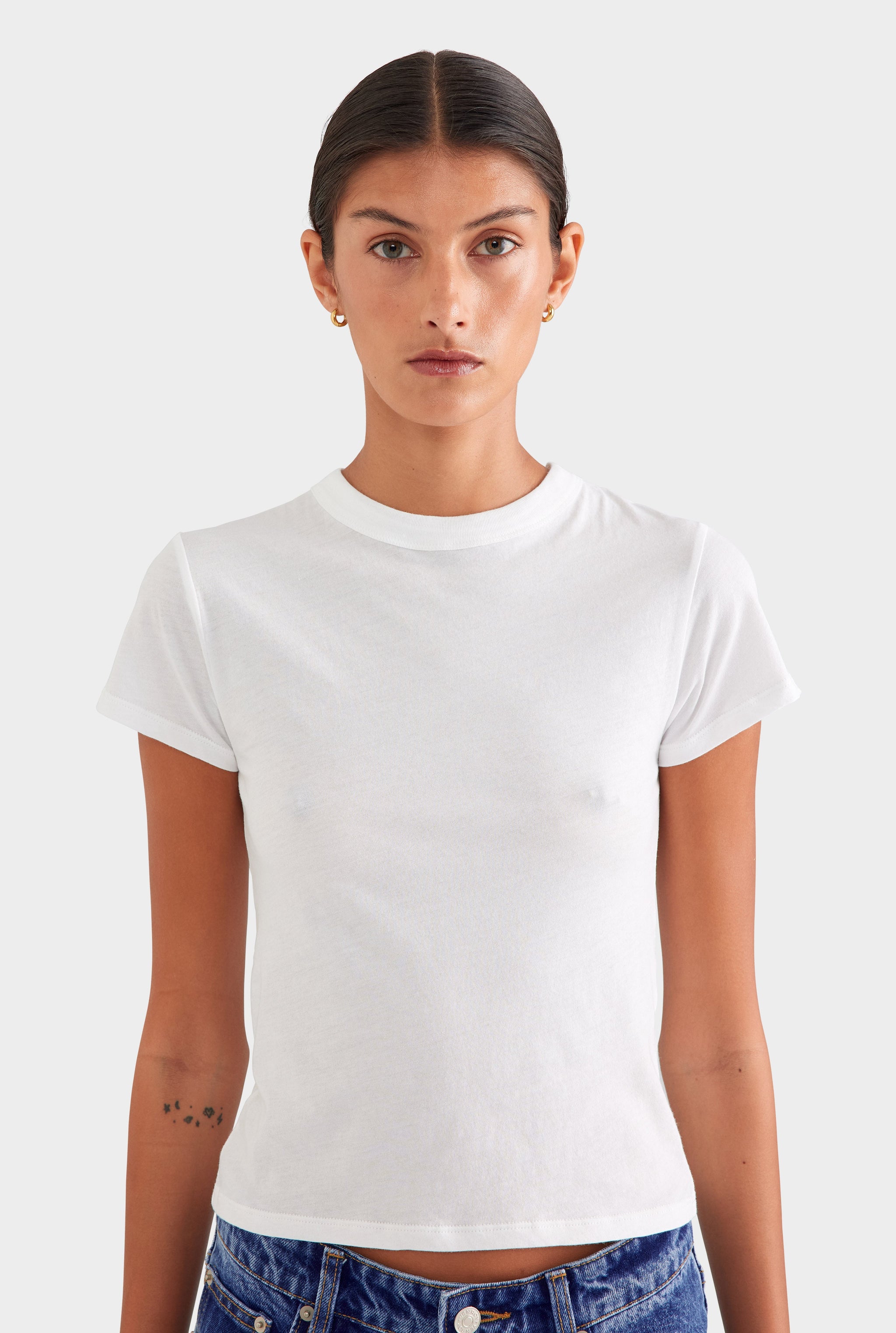 Lightweight Cotton Baby Tee - White