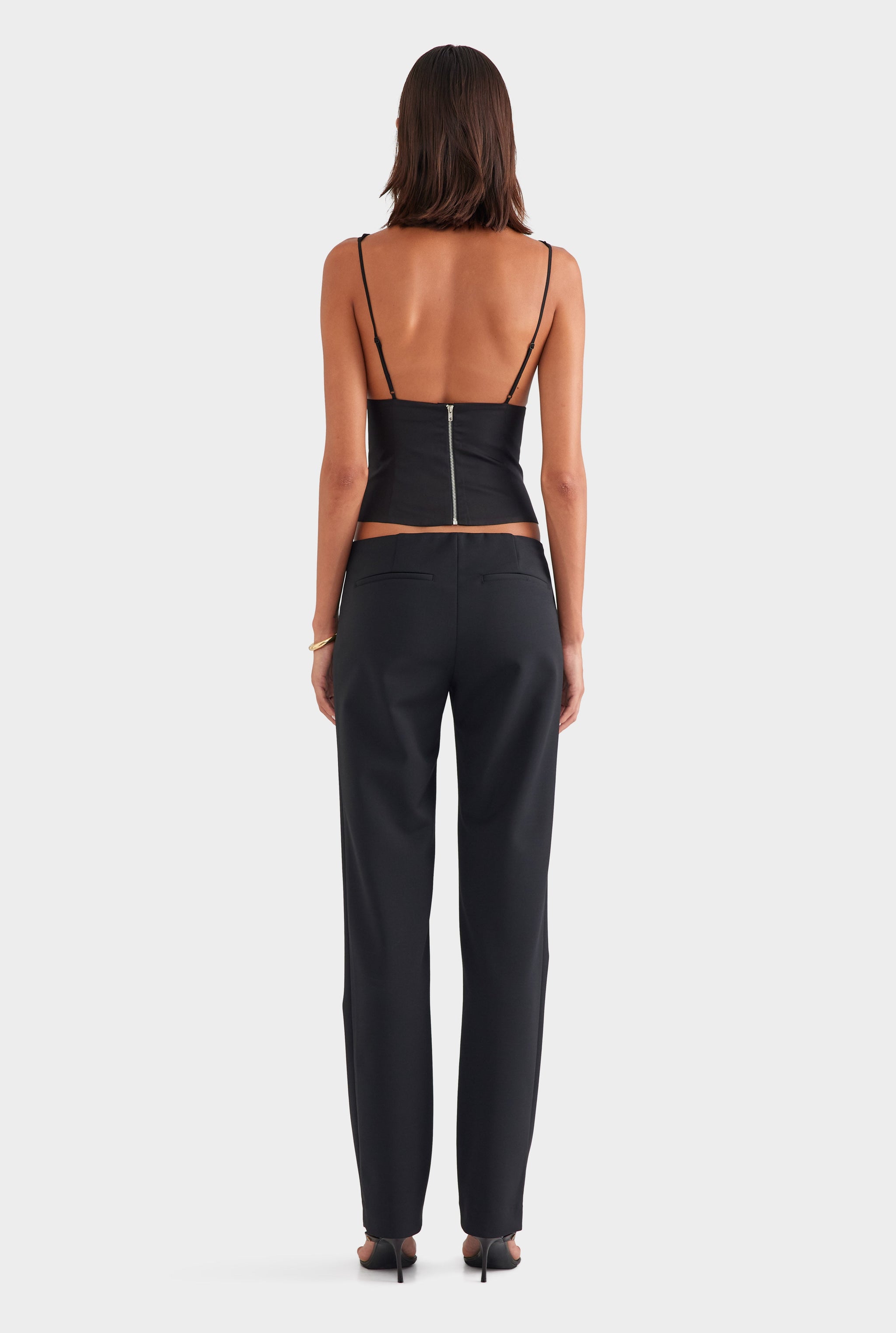 Scuba Wool Tailored Pant - Black