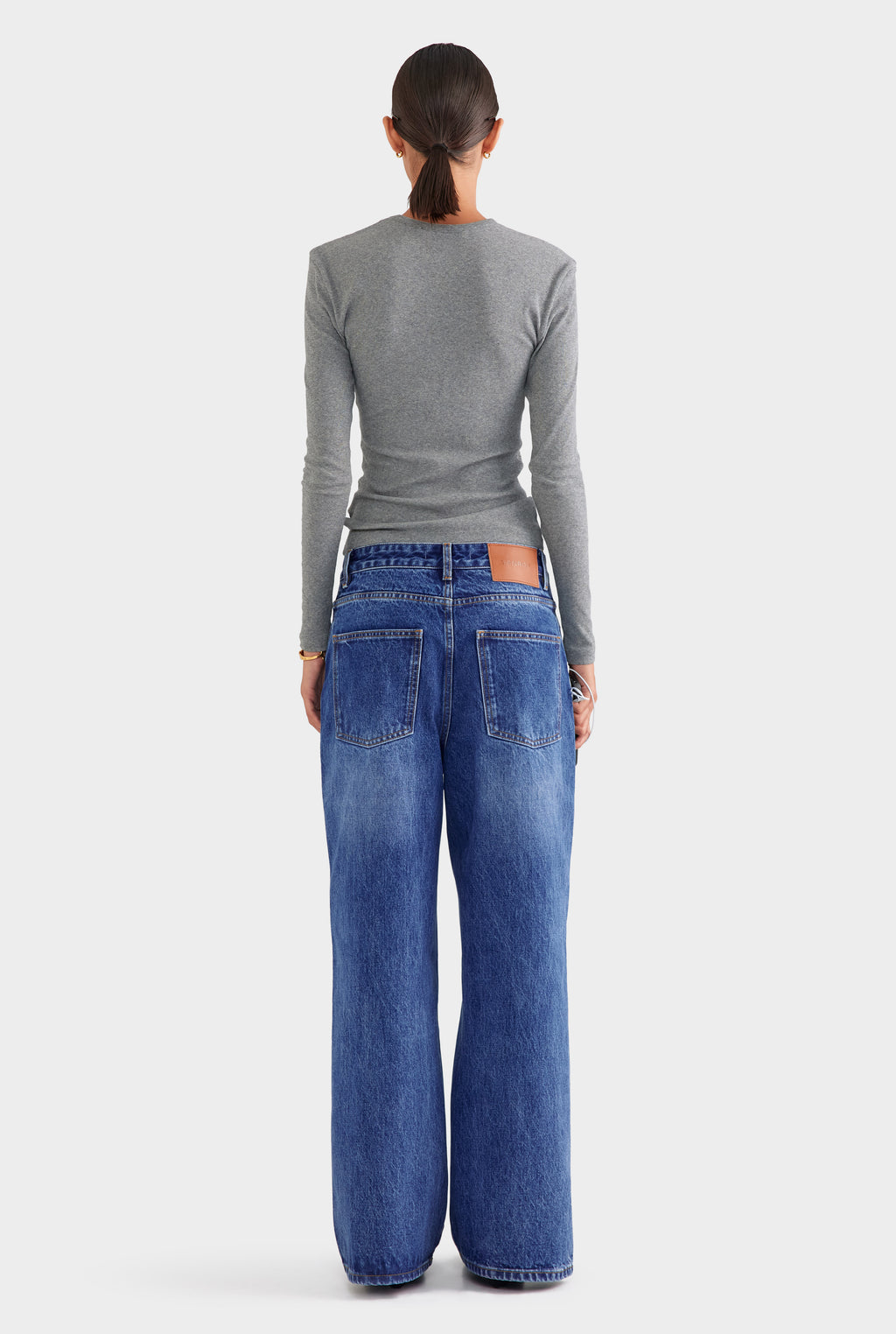 Relaxed Low Rise Denim Jean - Mid Indigo