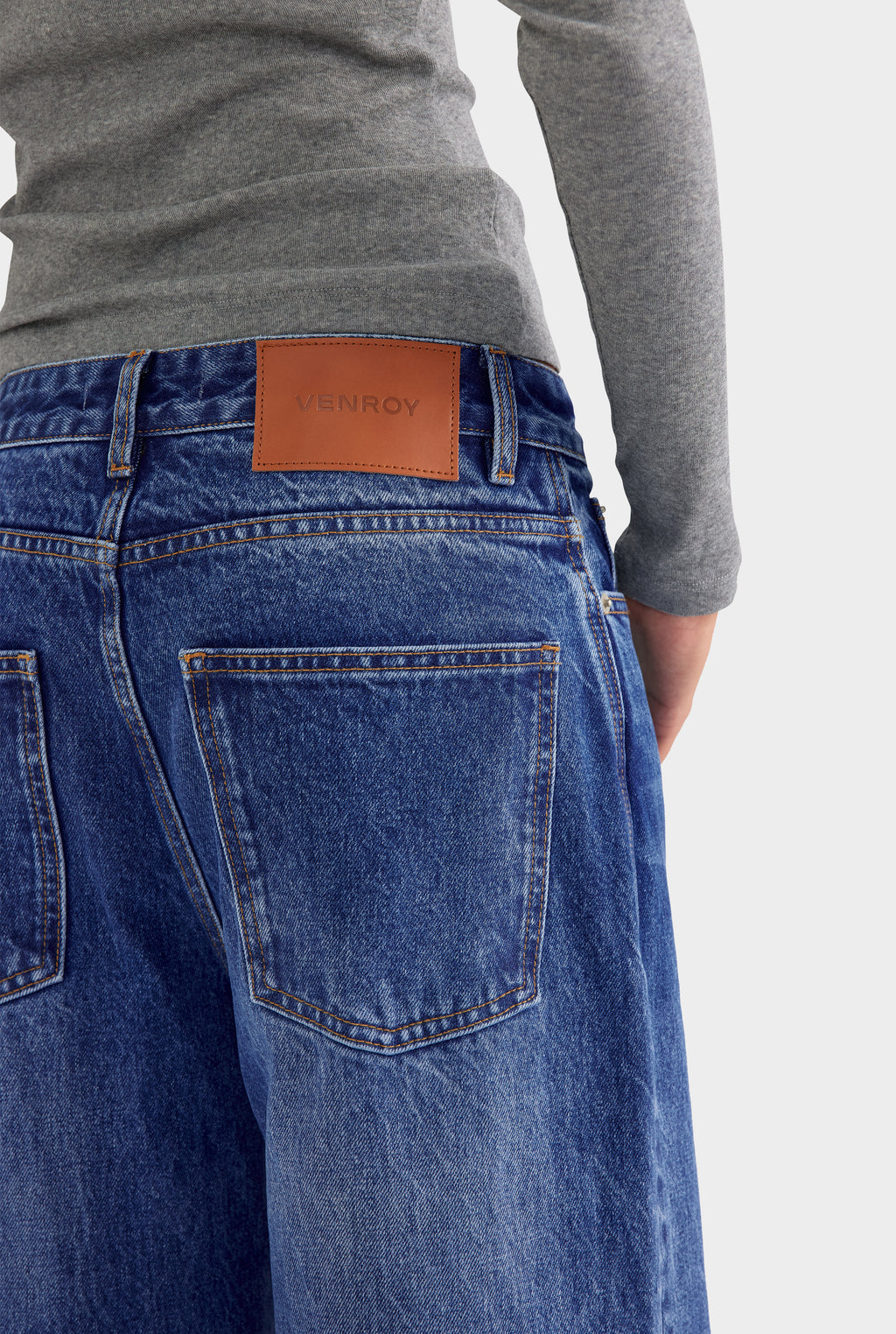 Relaxed Low Rise Denim Jean - Mid Indigo