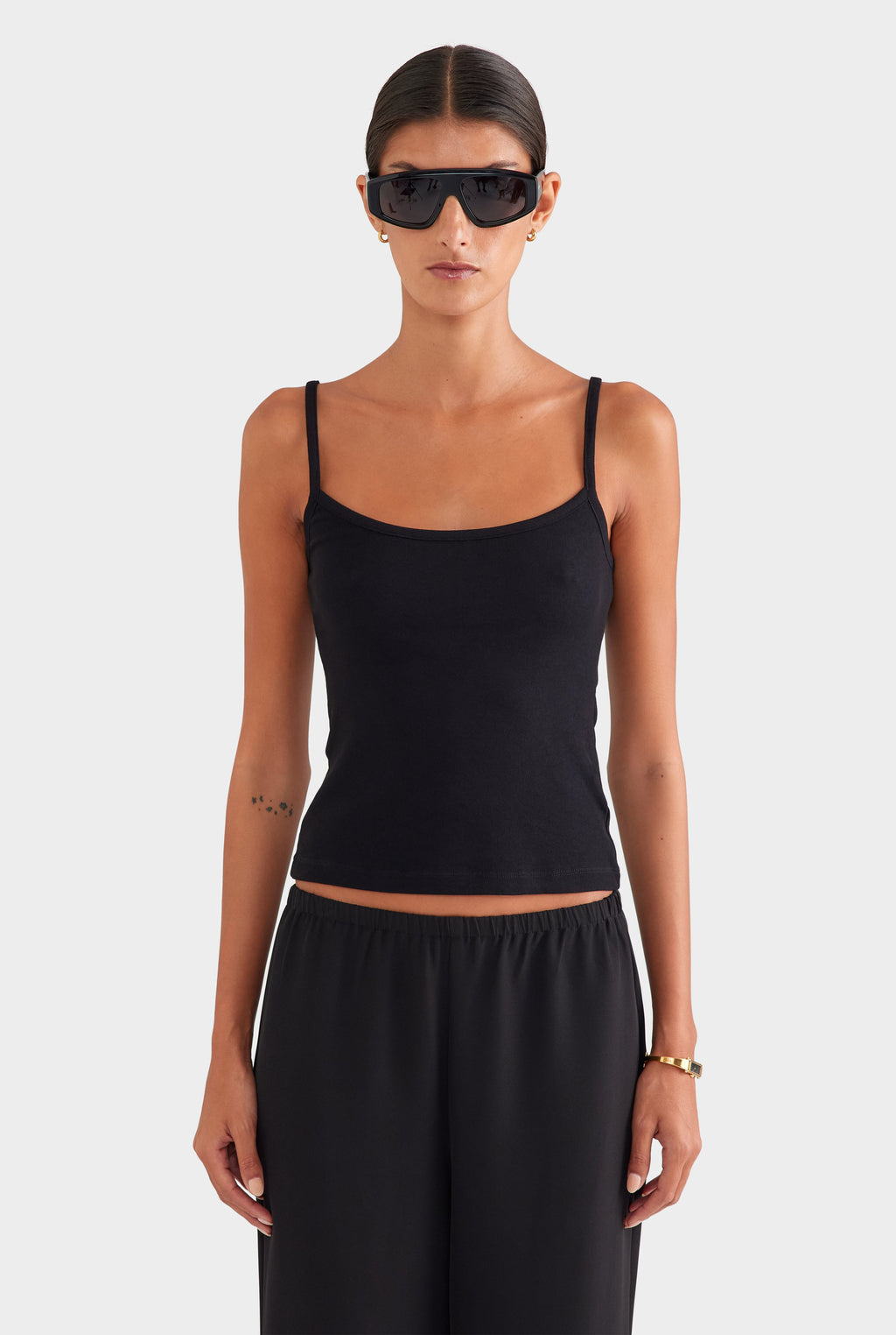 Cotton Rib Cami - Black