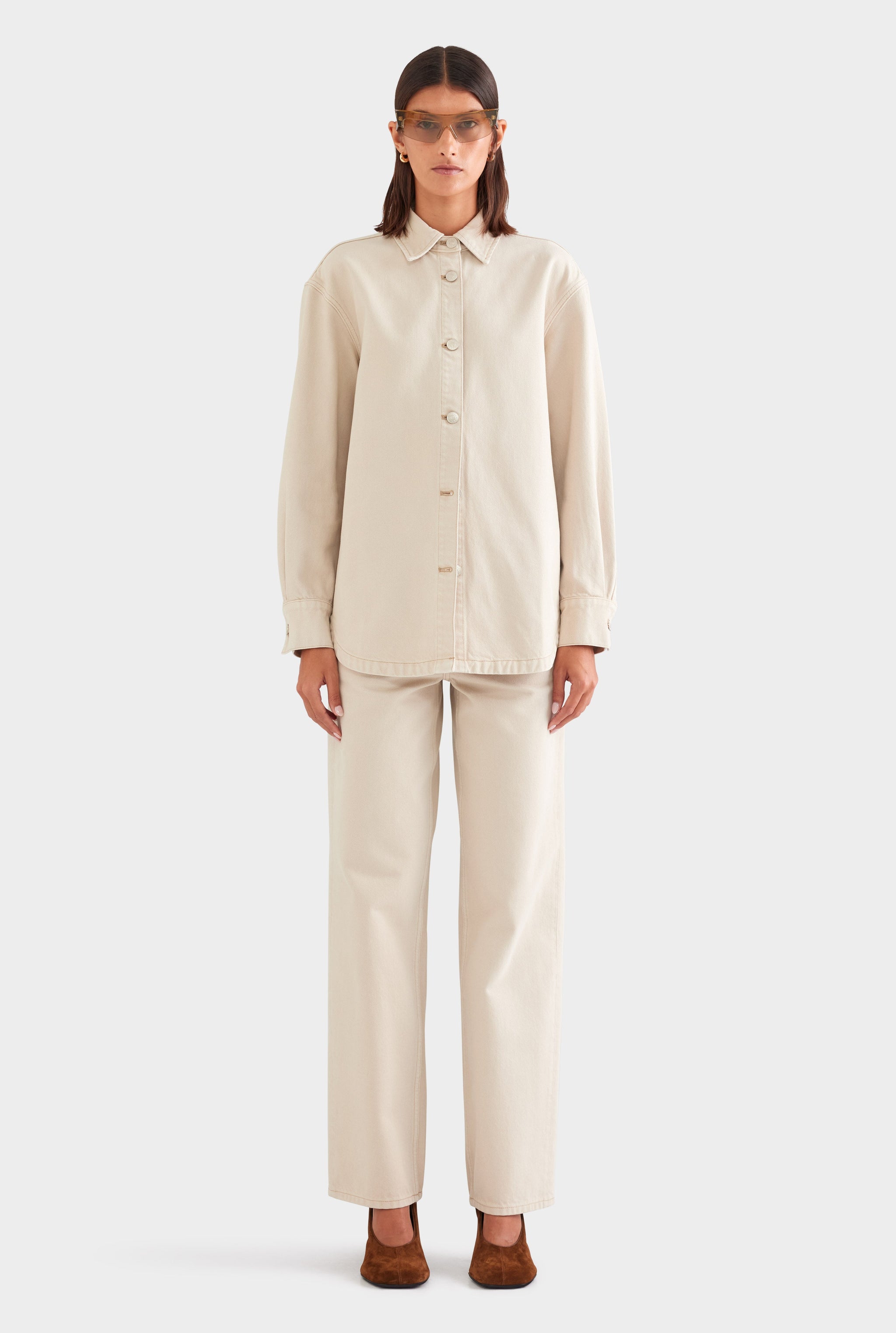 Relaxed Denim Shirt - Washed Stone